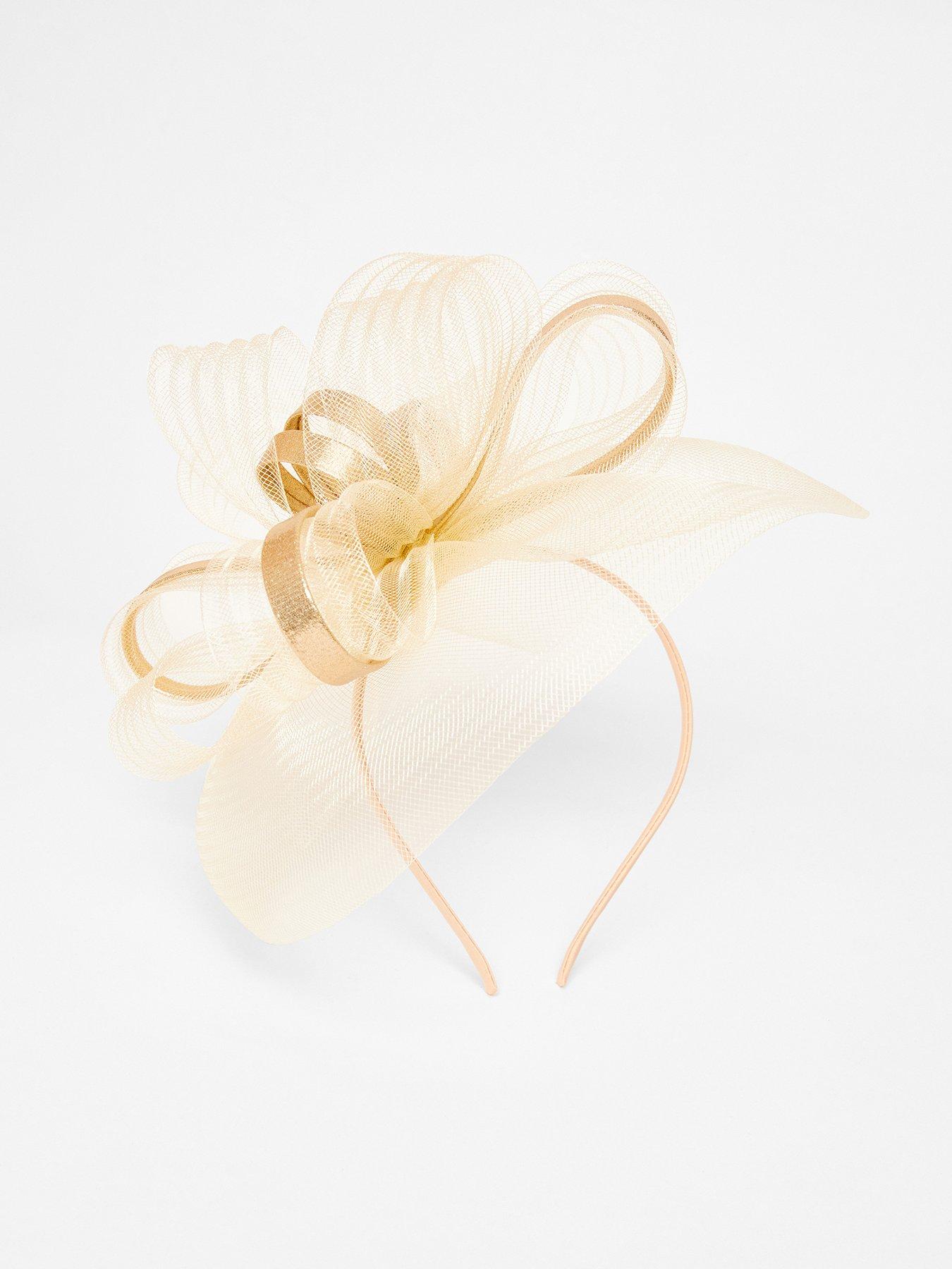 undefined Gold Satin Loop Headband Fascinator