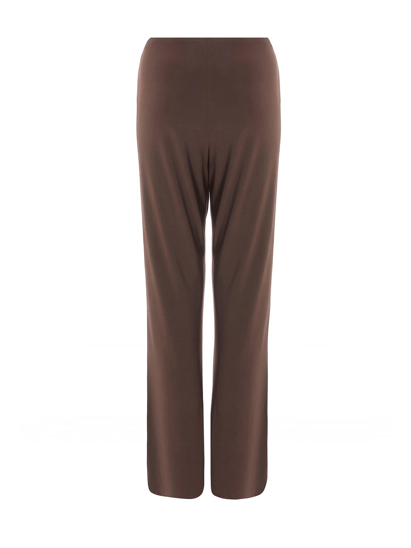Image 5 of 6 of Quiz Brown Buckle Detail Trousers