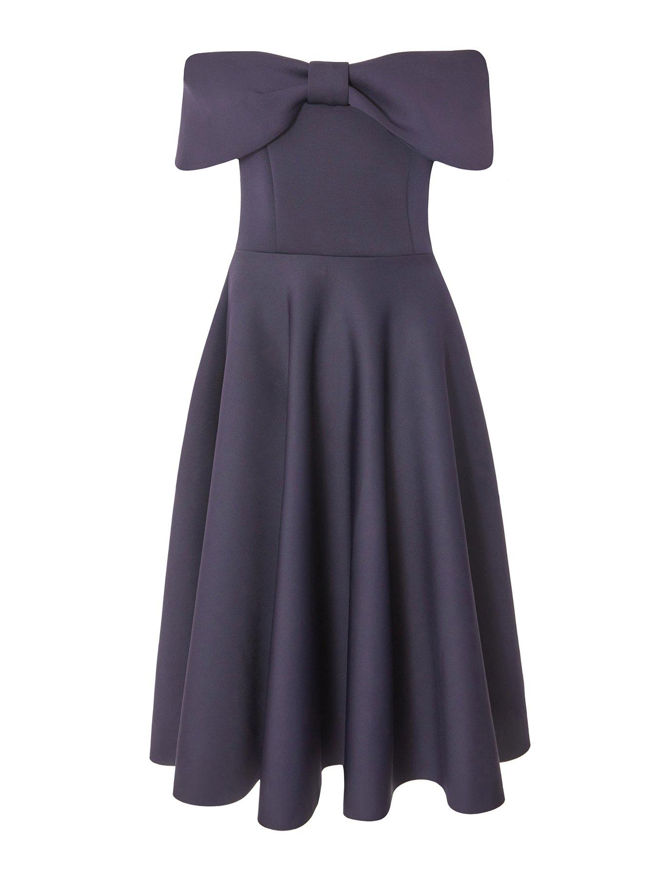 navy bardot skater dress Yours London Women's Plus Size Navy Blue Bardot Skater Dress Size 22-24