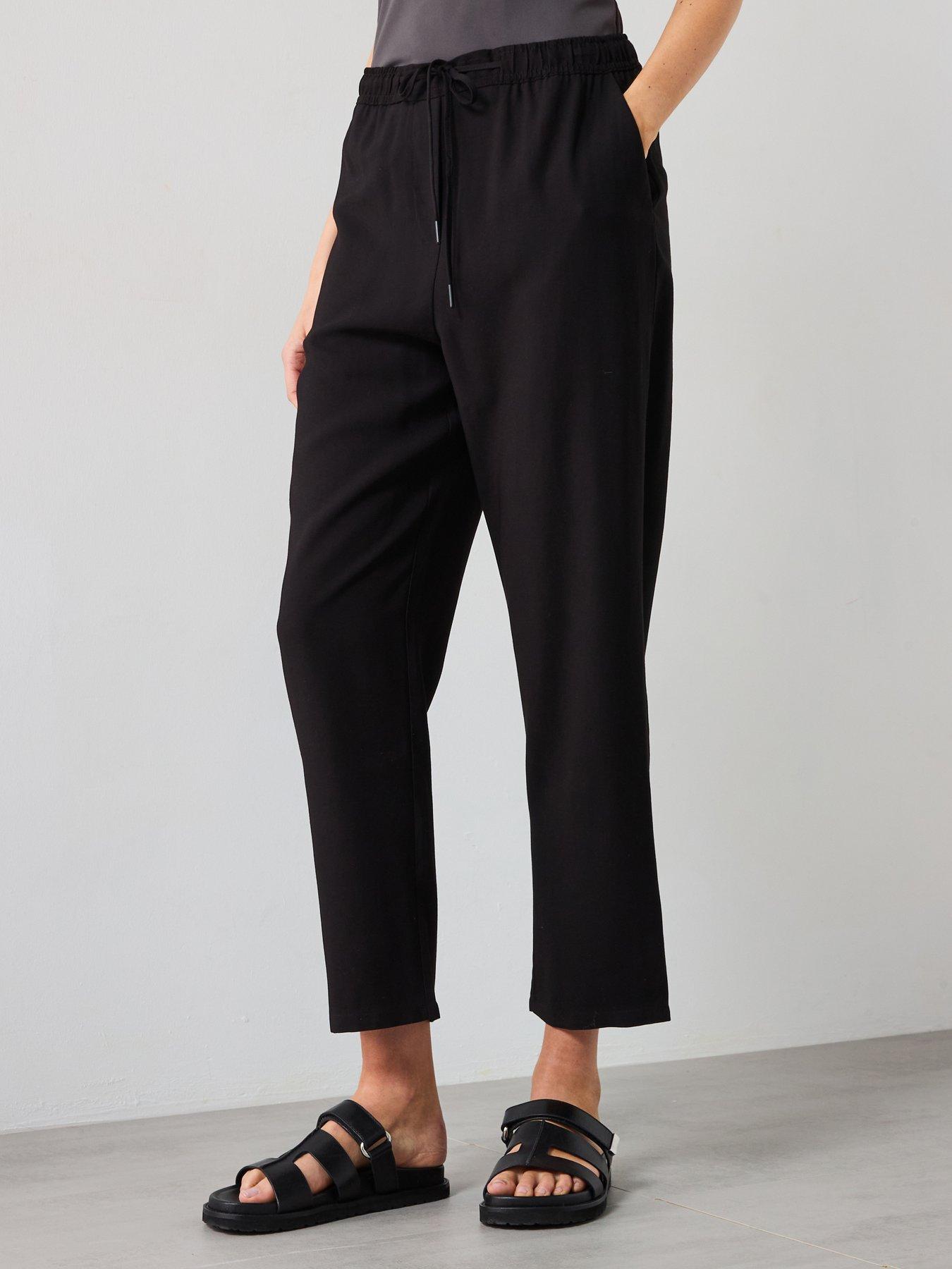 undefined Elastic Waist Flowy Trousers
