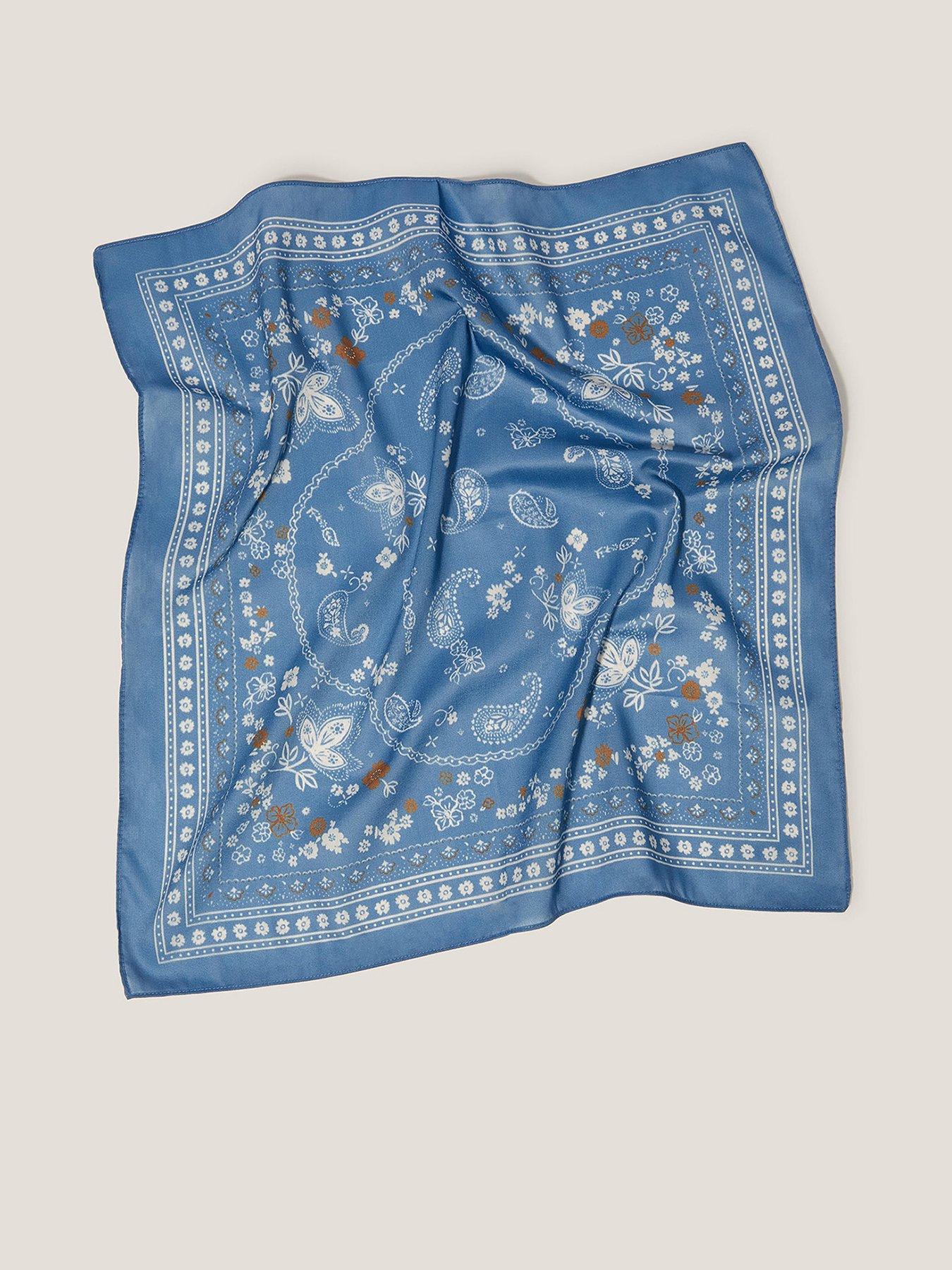 Image 1 of 3 of Monsoon Mandy Tie Neck Bandana - Blue
