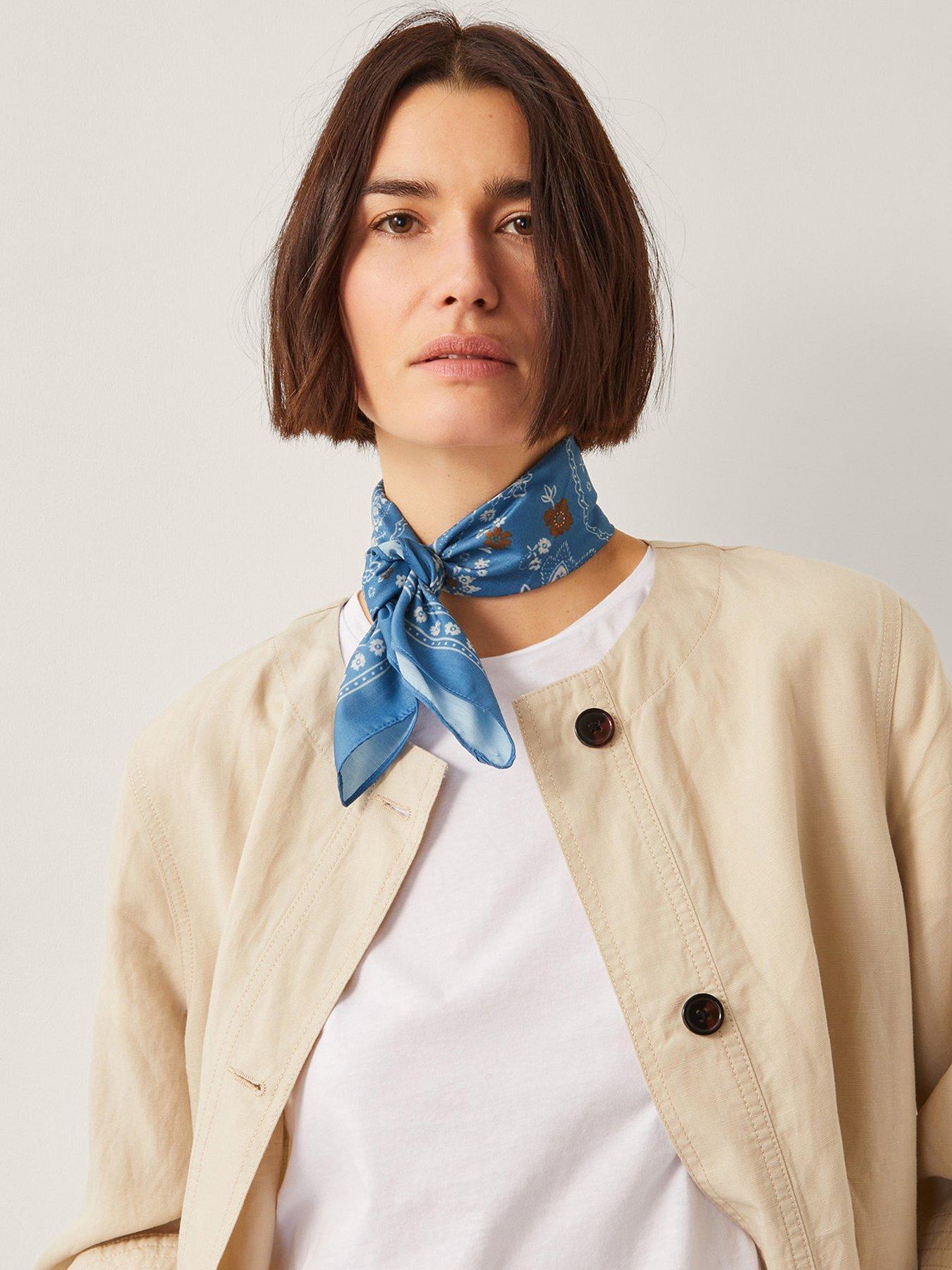Image 2 of 3 of Monsoon Mandy Tie Neck Bandana - Blue