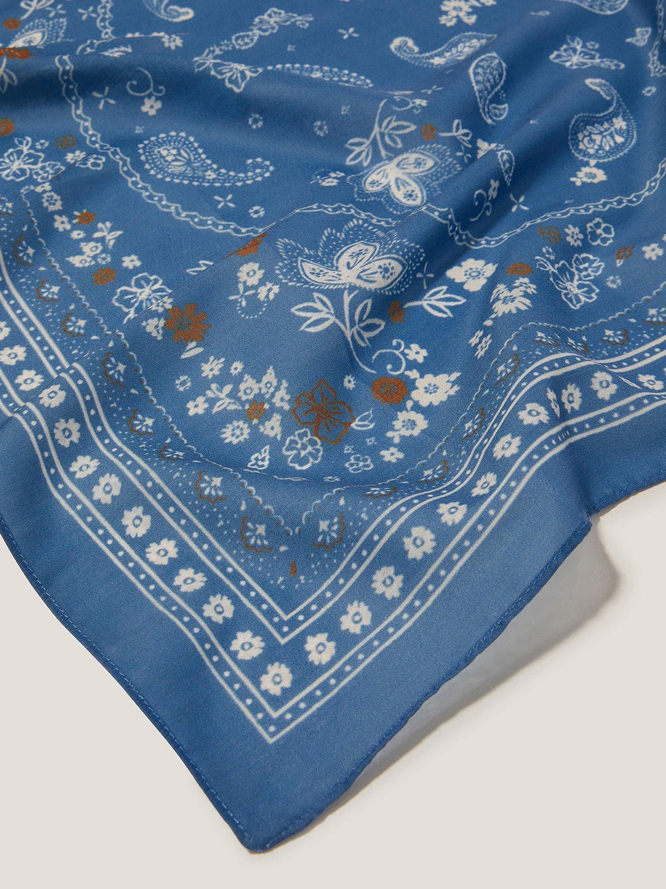 Image 3 of 3 of Monsoon Mandy Tie Neck Bandana - Blue