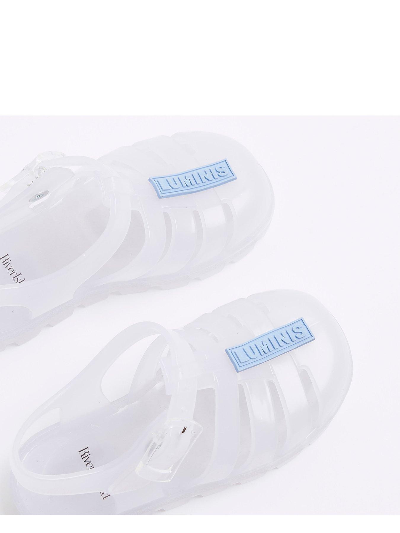 Image 4 of 5 of River Island Mini Boy Translucent Jelly Sandals - Blue