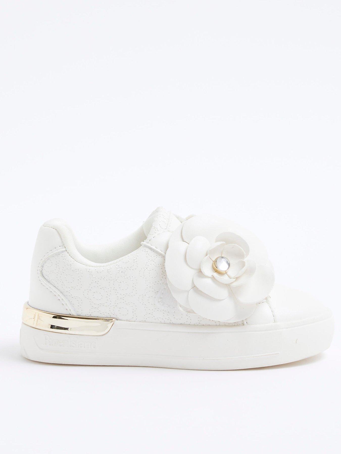 undefined Girl Flower Trainers - White