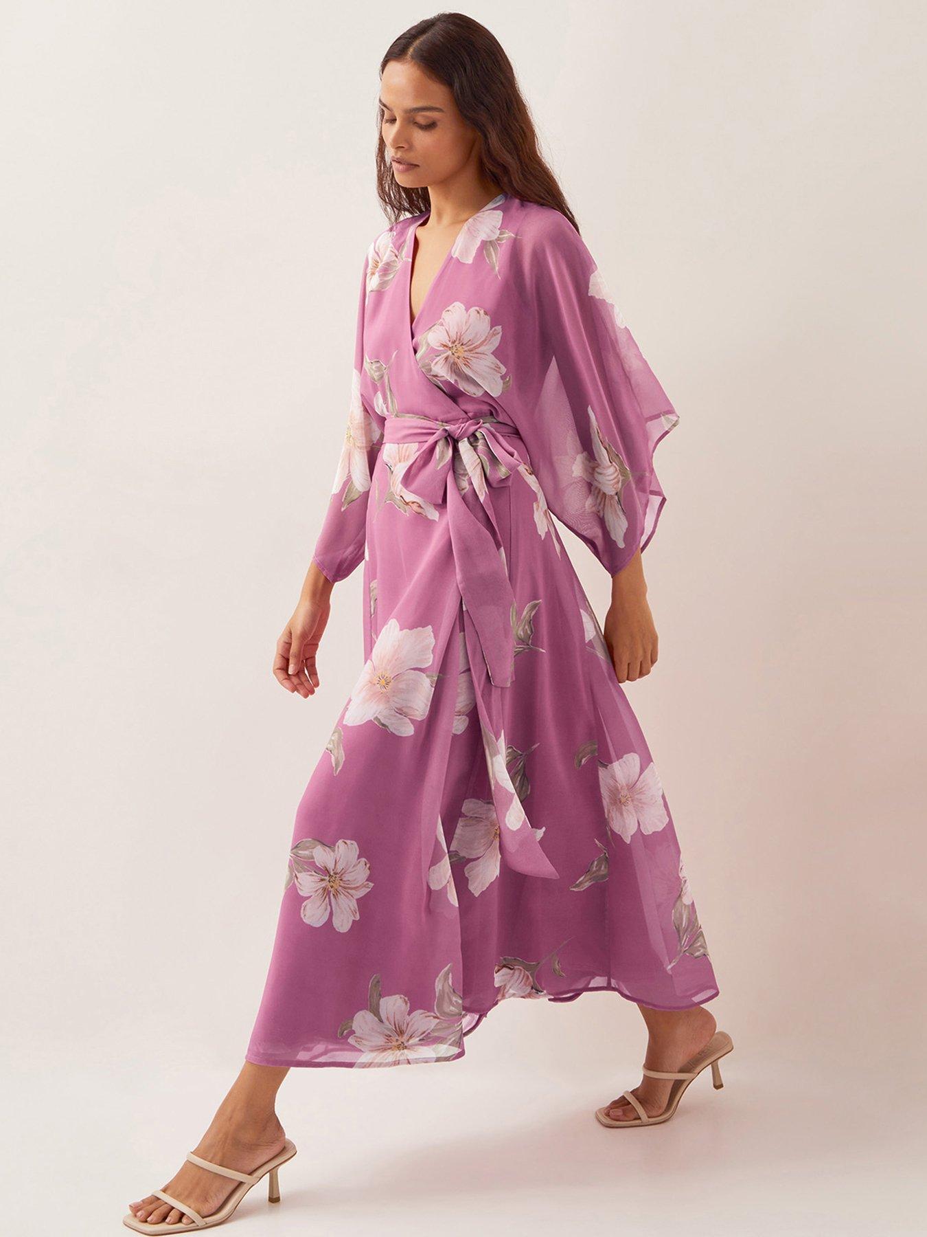 Monsoon Amelia Wrap Dress Pink Very