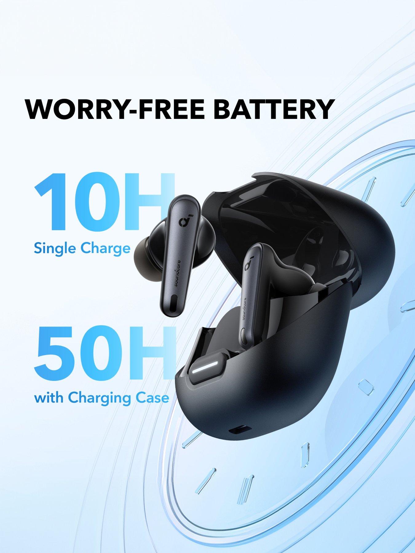 Soundcore Liberty 4 Wireless Noise Cancelling Earbuds, White | Very