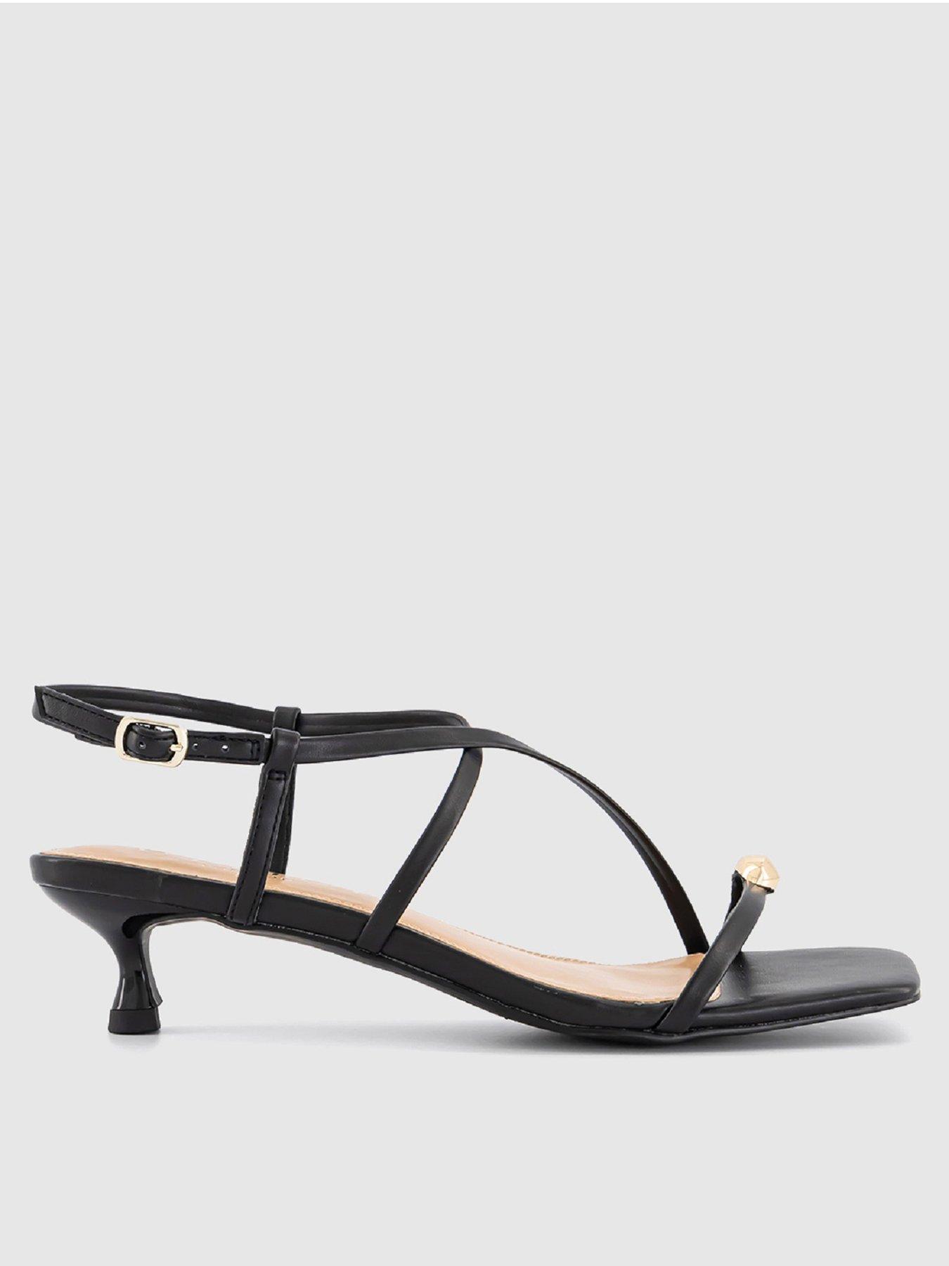 undefined Hardware Statement Heeled Sandals - Black