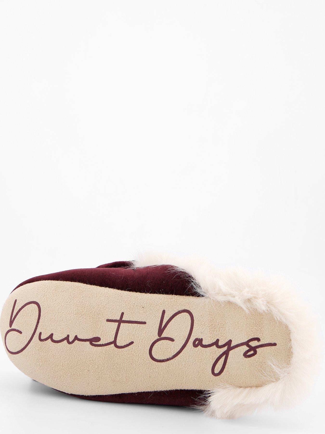 Image 5 of 7 of V by Very Bow Velvet Mule Slipper - Burgundy