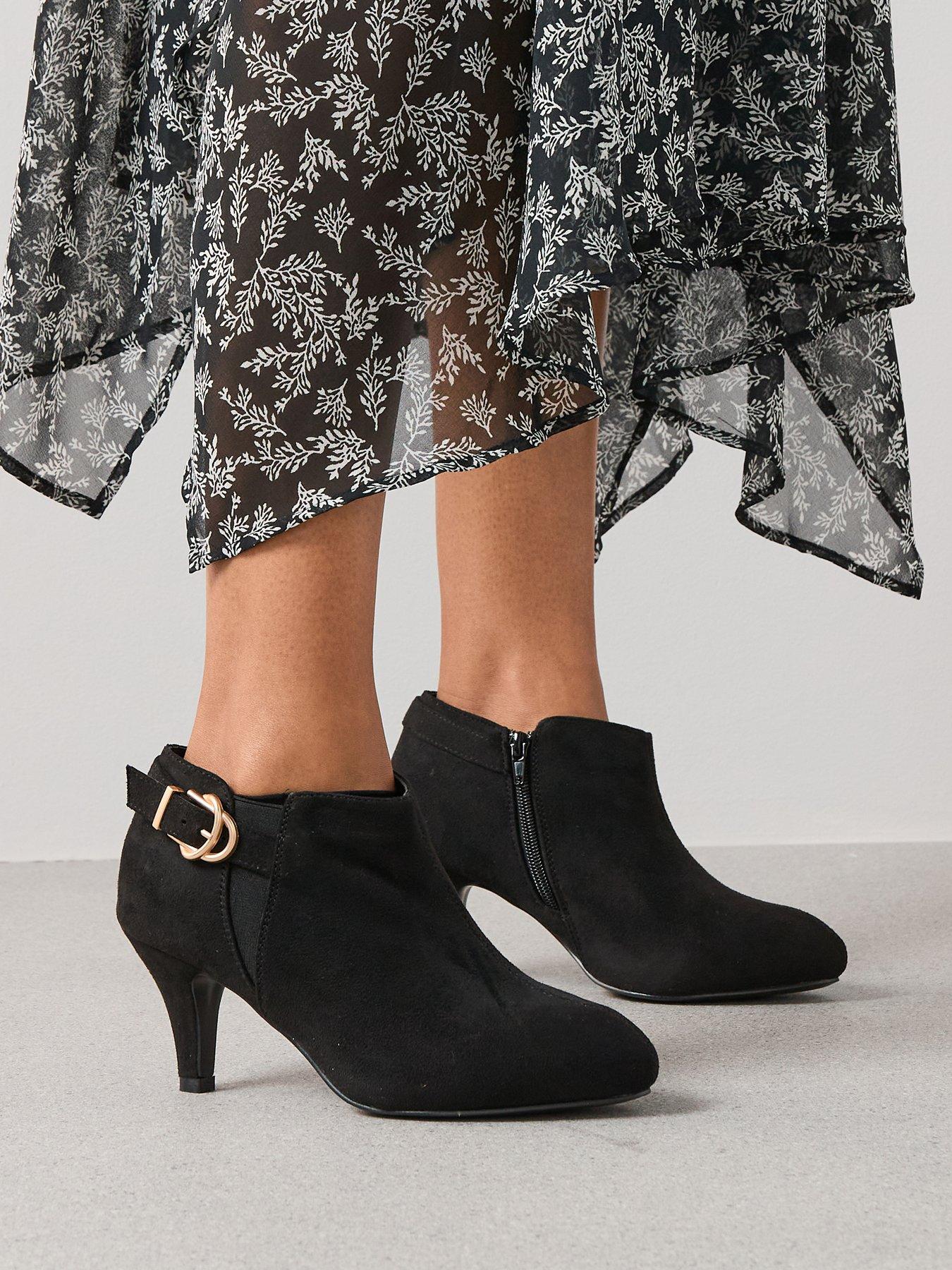 V by Very Extra Wide Fit Shoe Boots Black Very