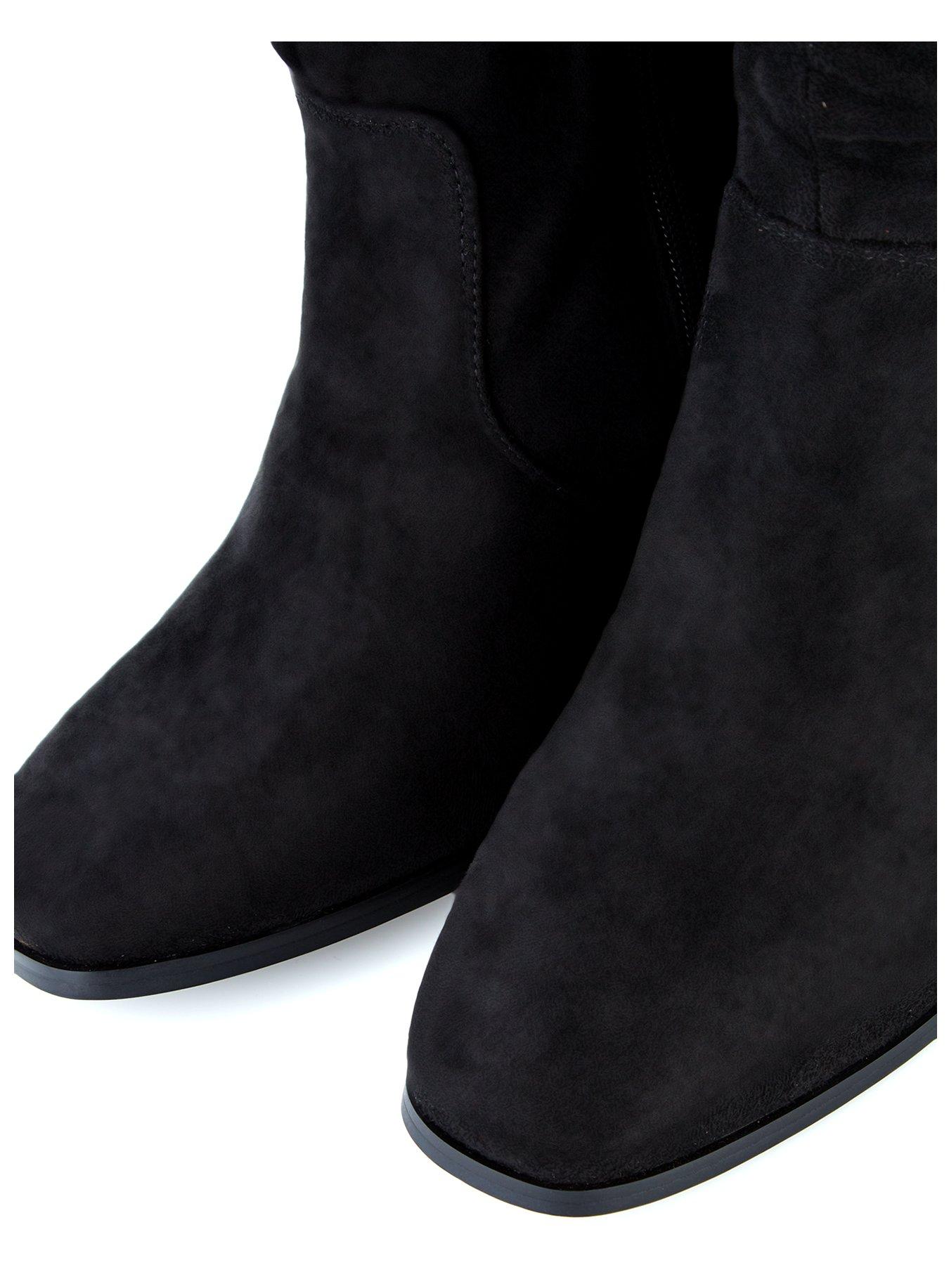Image 5 of 7 of V by Very Extra Wide Fit Knee High Slouch Boot With Wider Fitting Calf - Black