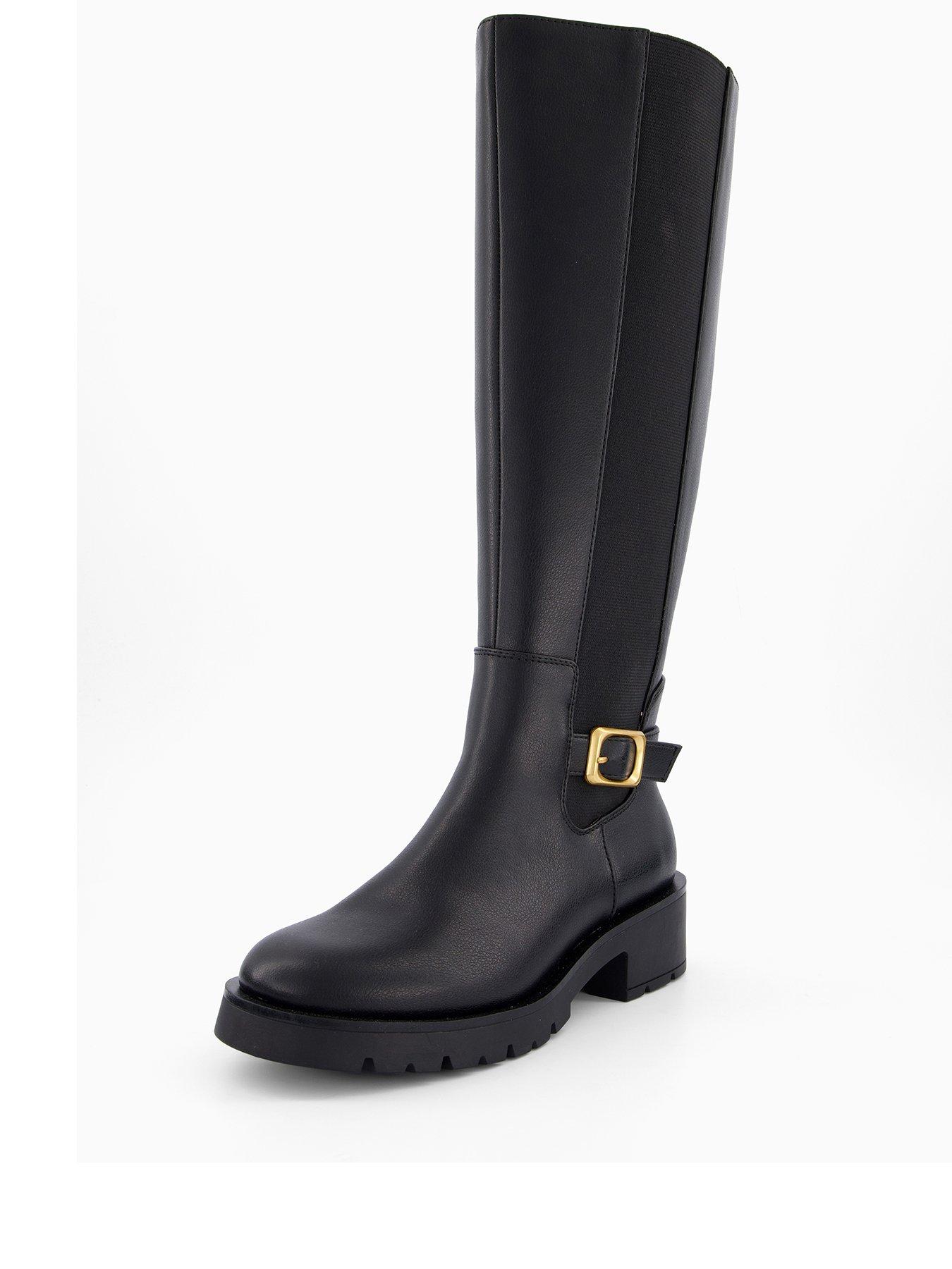 Image 3 of 8 of The Very Collection Buckle Knee High Boot - Black