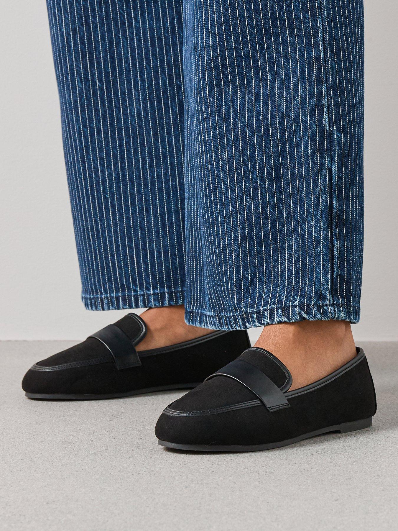 Image 1 of 7 of V by Very Extra Wide Fit Loafer - Black
