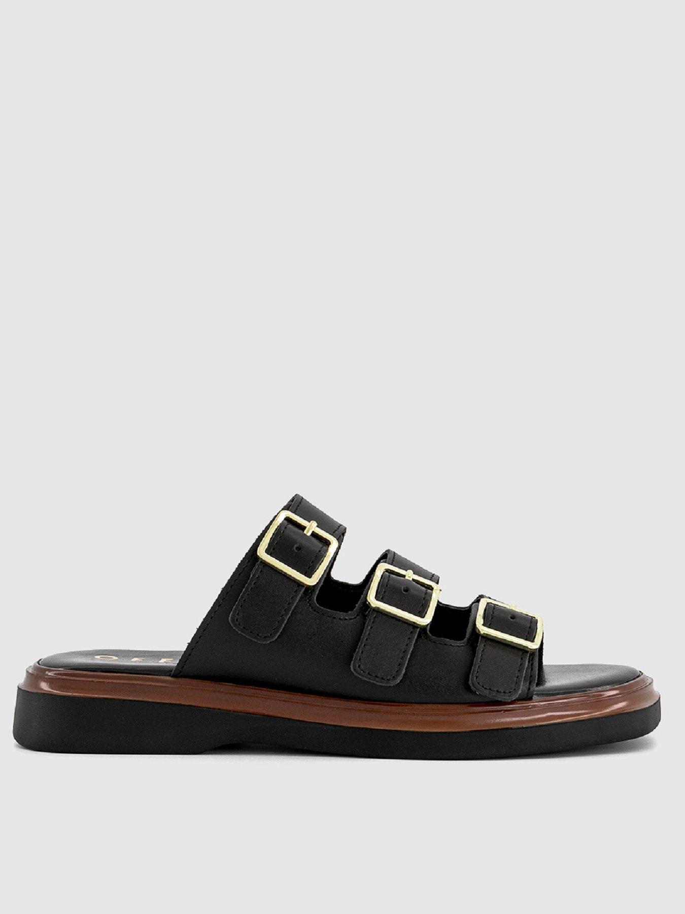 Image 1 of 3 of OFFICE Savana Triple Strap Sandals - Black