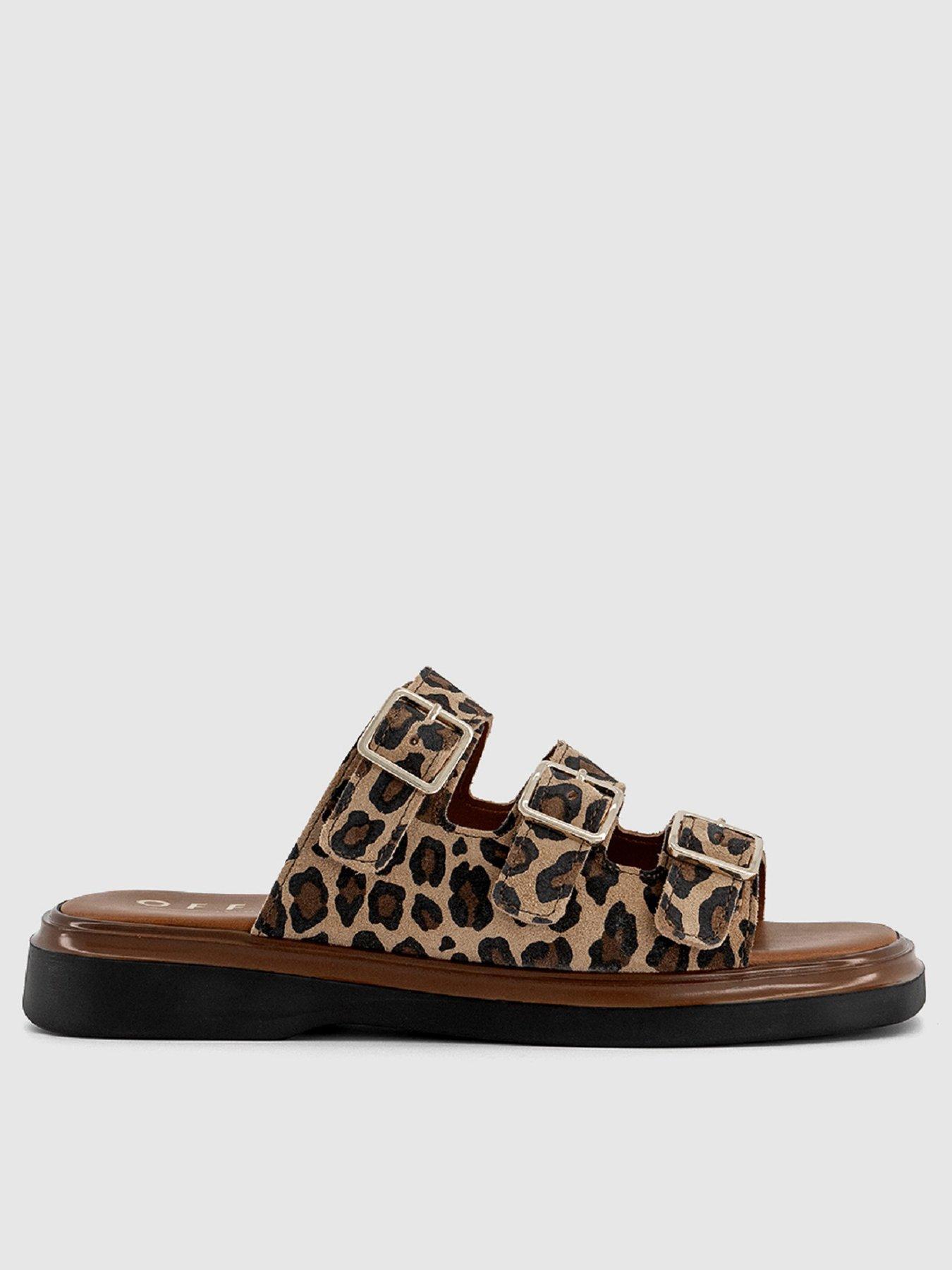 OFFICE Savana Triple Strap Sandals - Leopard