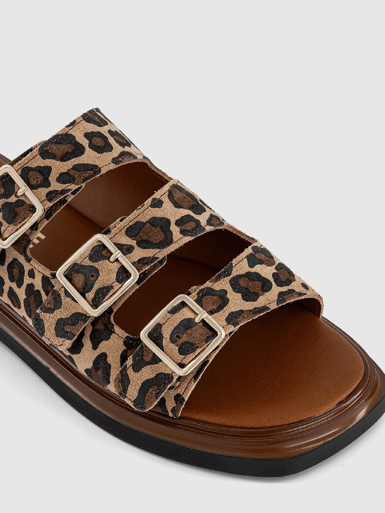 Image 3 of 3 of OFFICE Savana Triple Strap Sandals - Leopard