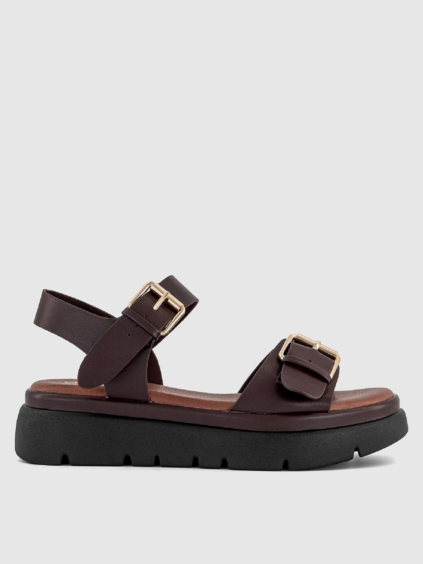 undefined Sage Buckle Chunky Sandal - Brown