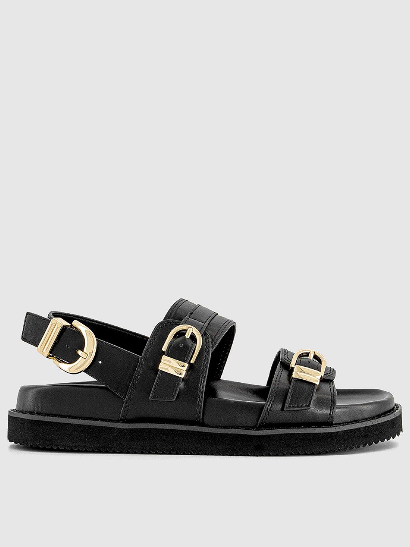 undefined Samira Buckle Sandals - Black