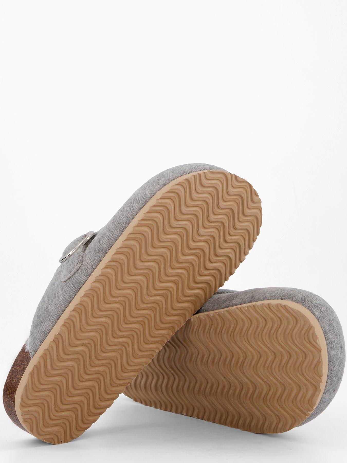 Image 5 of 7 of V by Very Faux Fur Lined Clog Slipper - Grey