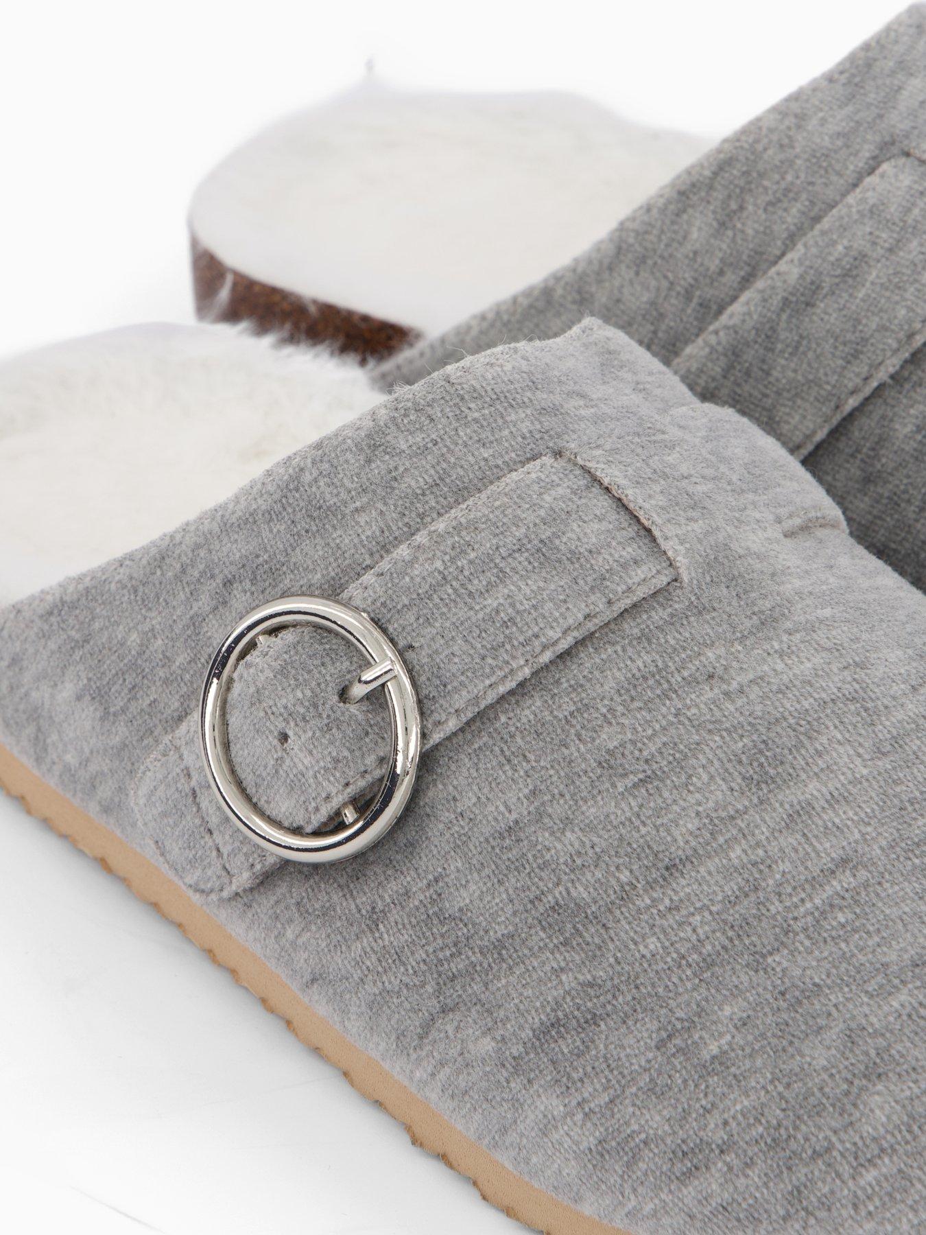 Image 6 of 7 of V by Very Faux Fur Lined Clog Slipper - Grey