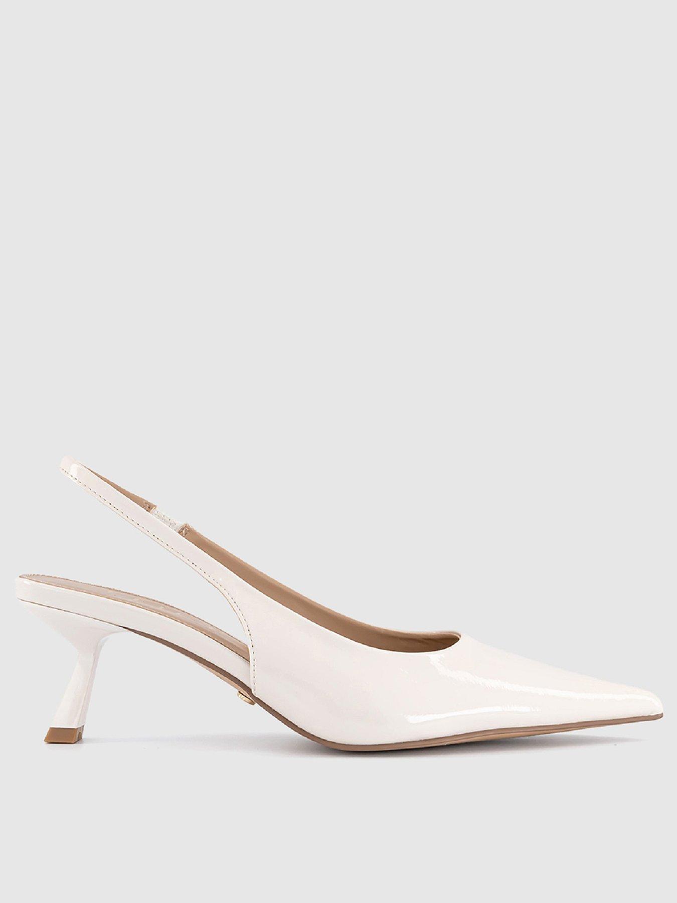 OFFICE Million Dollar Slingback Kitten Heels - Cream