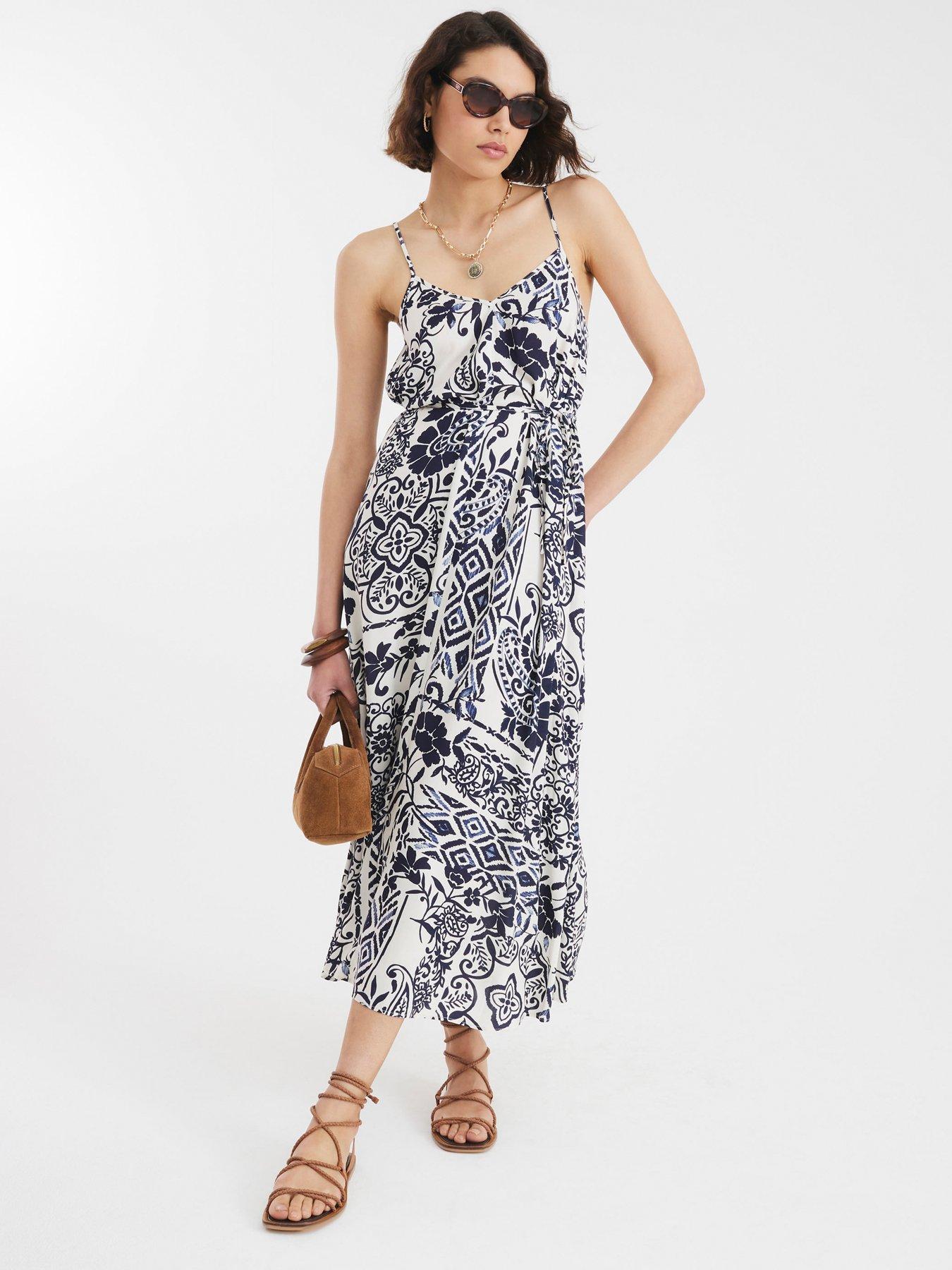 sachin and babi light blue dress Linen rich high neck trapeze dress in black main image 1
