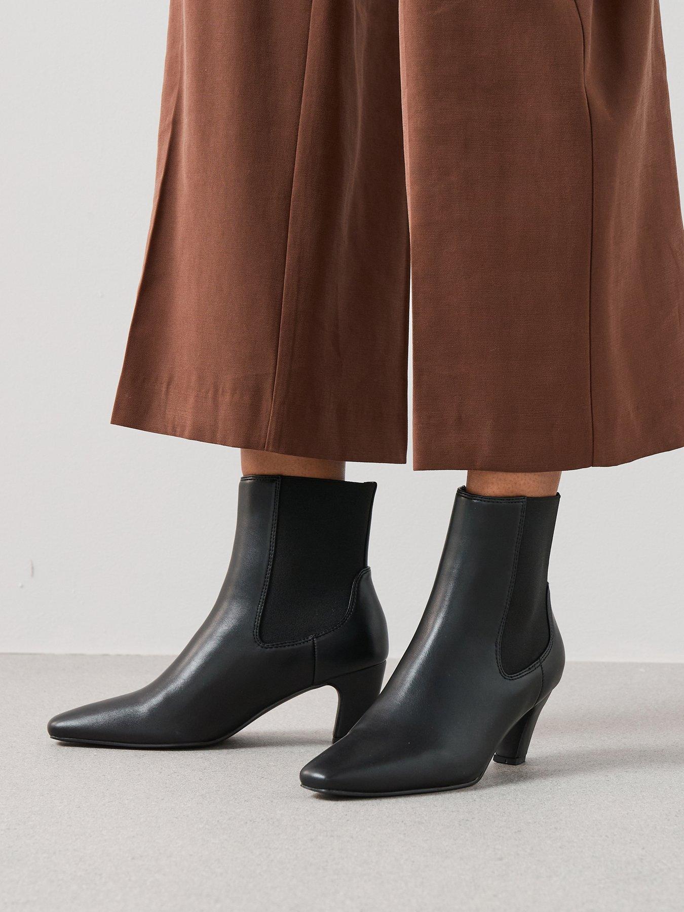 Image 1 of 7 of The Very Collection Elastic Back Heeled Boot