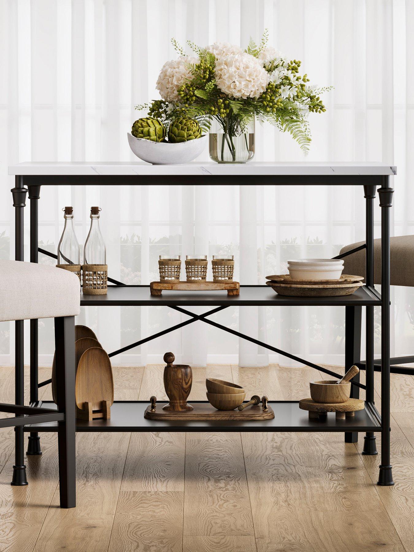 undefined Fairmont Marble Effect Kitchen Island