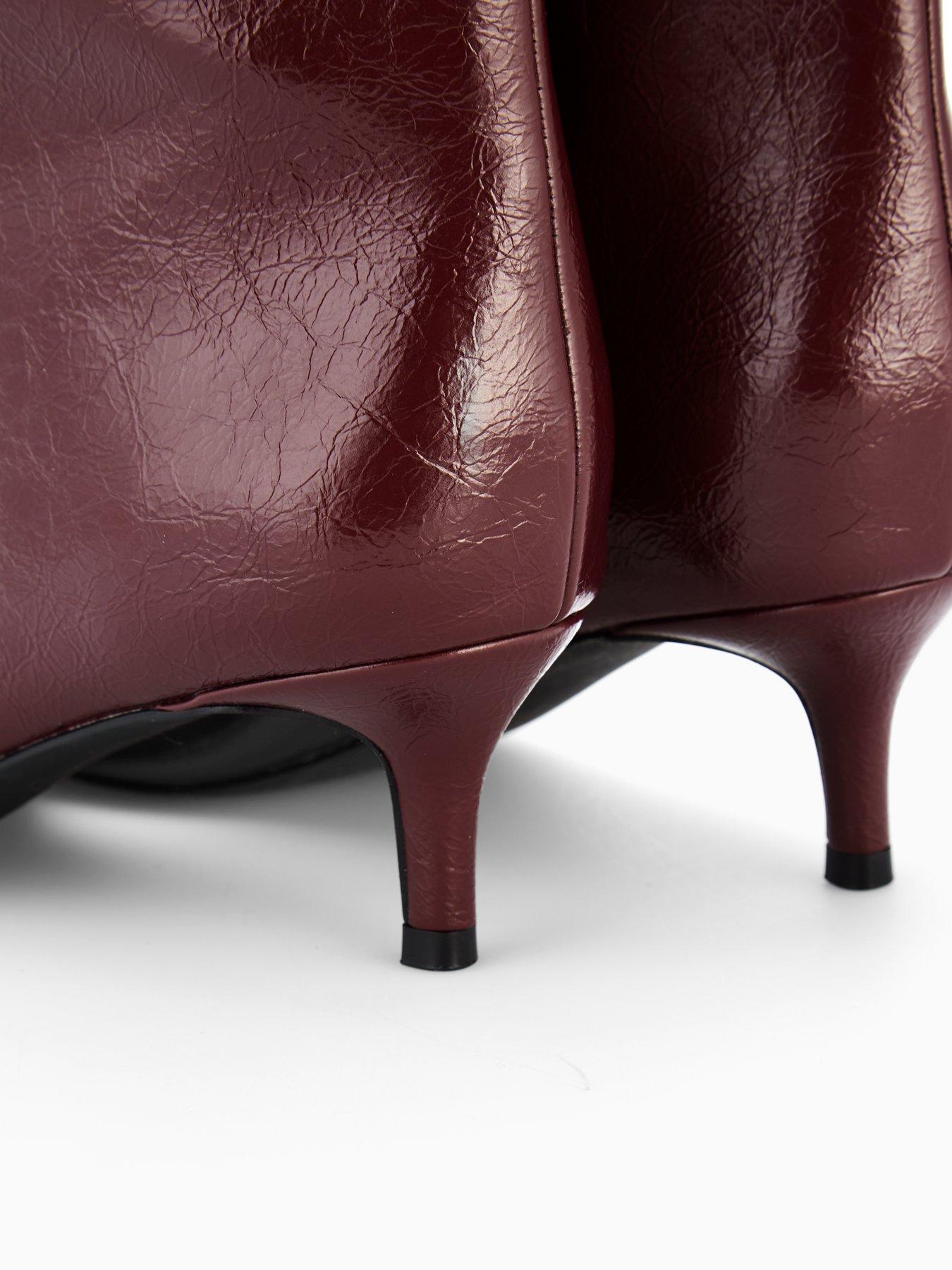 Image 7 of 7 of V by Very Pull On Knee High Boot &ndash; Burgundy
