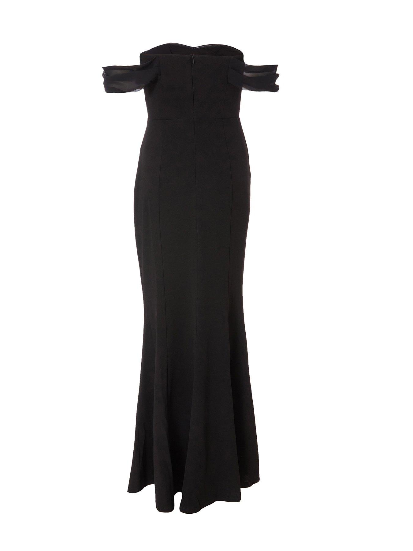 chinese dress ladies Luisa | Bardot Satin Maxi Dress main image 1