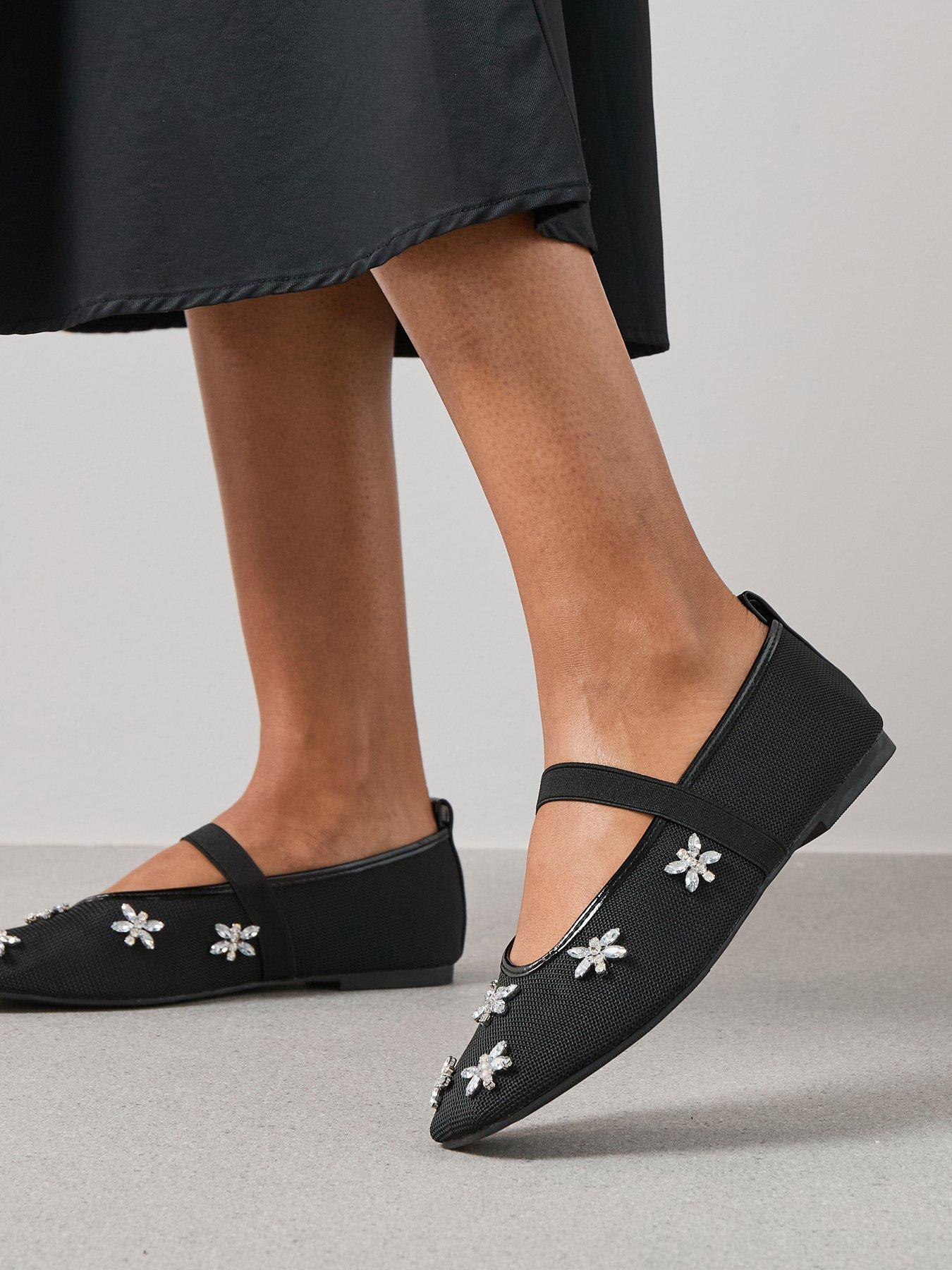 The Very Collection Diamante Ballerina - Black