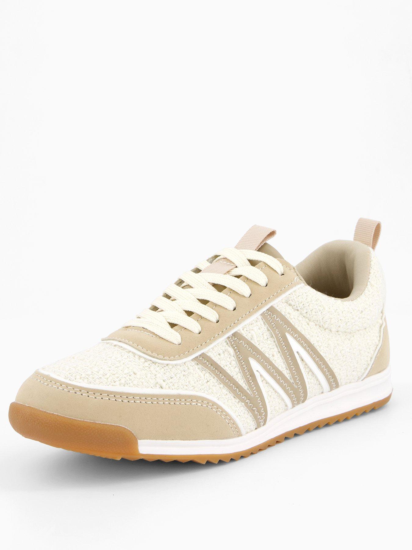 Image 3 of 7 of The Very Collection Textured Side Stripe Trainer&nbsp;- Cream