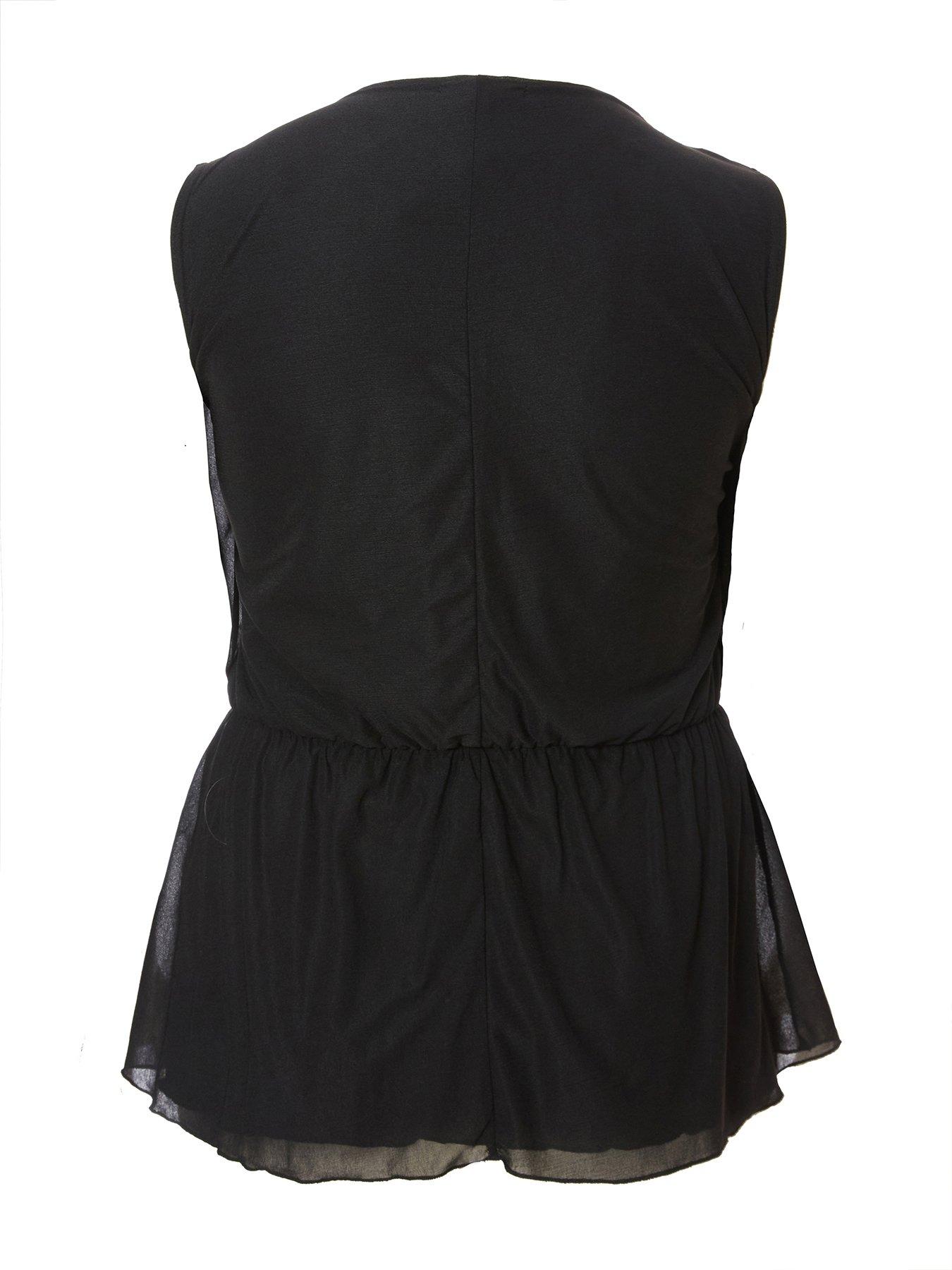 Image 5 of 6 of Quiz Curve Black Peplum Top