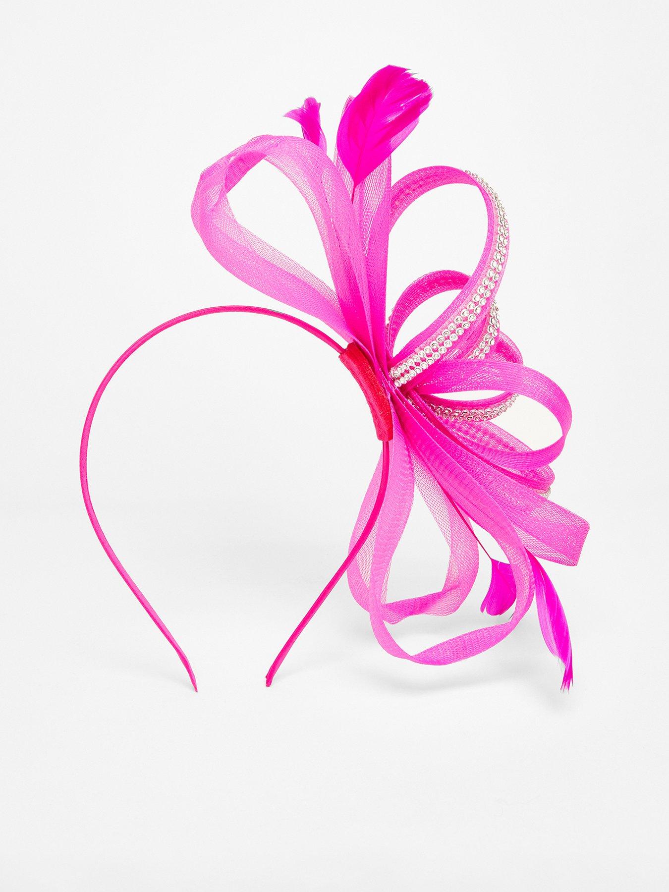 Image 1 of 2 of Quiz Fuchsia Diamante Loop Headband Fascinator