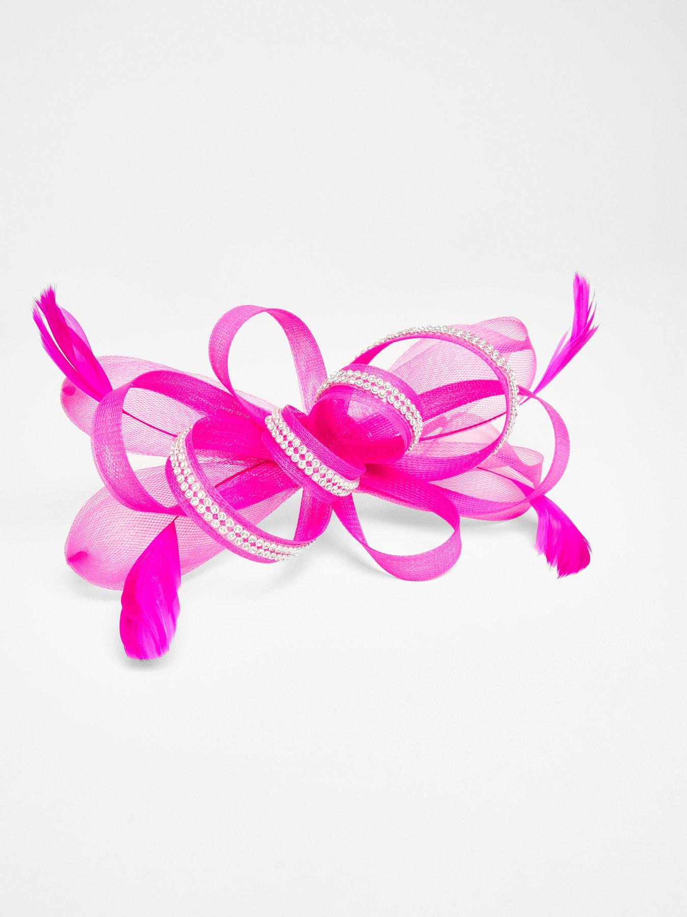 Image 2 of 2 of Quiz Fuchsia Diamante Loop Headband Fascinator