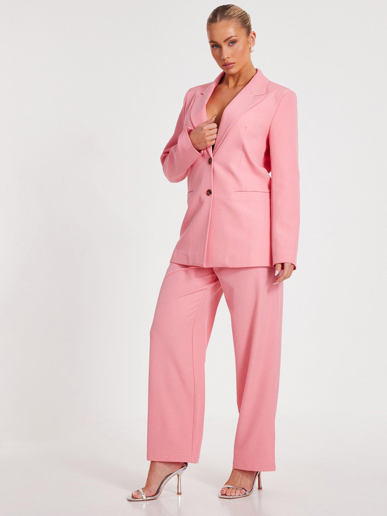Image 3 of 6 of Quiz Coral Woven Blazer