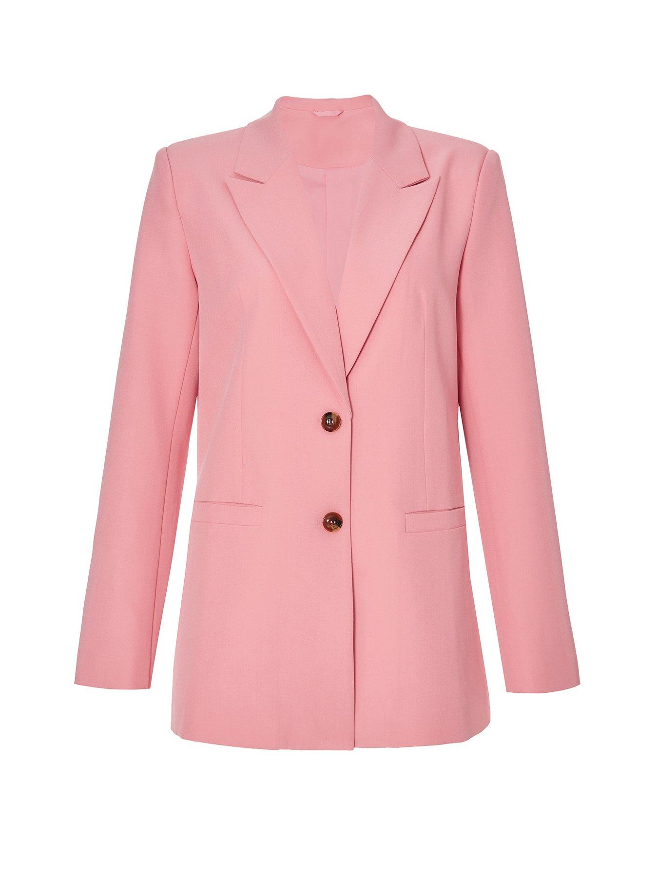 Image 4 of 6 of Quiz Coral Woven Blazer