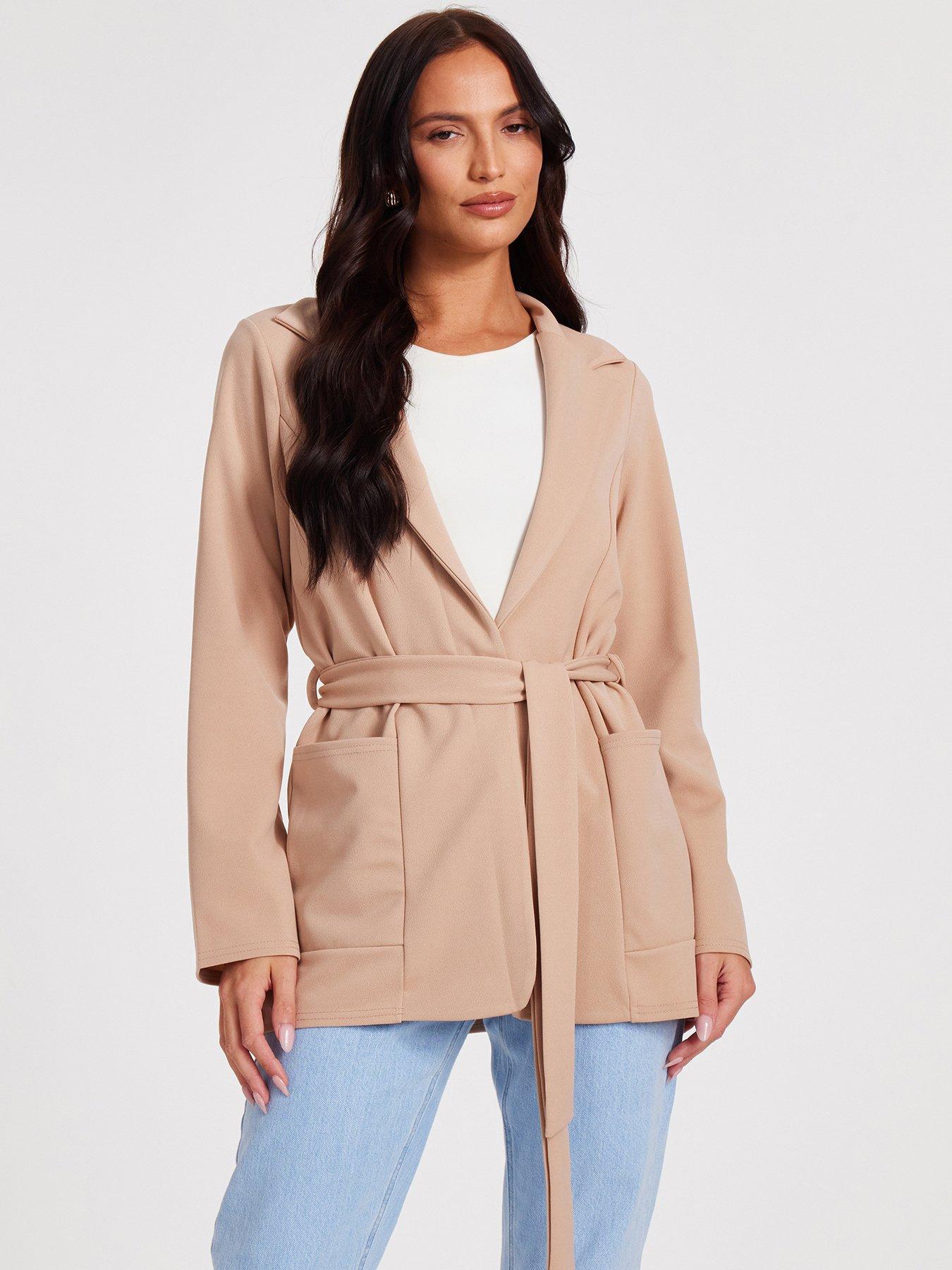 Fitted Blazer with Colorful Stones at Waist main image 1