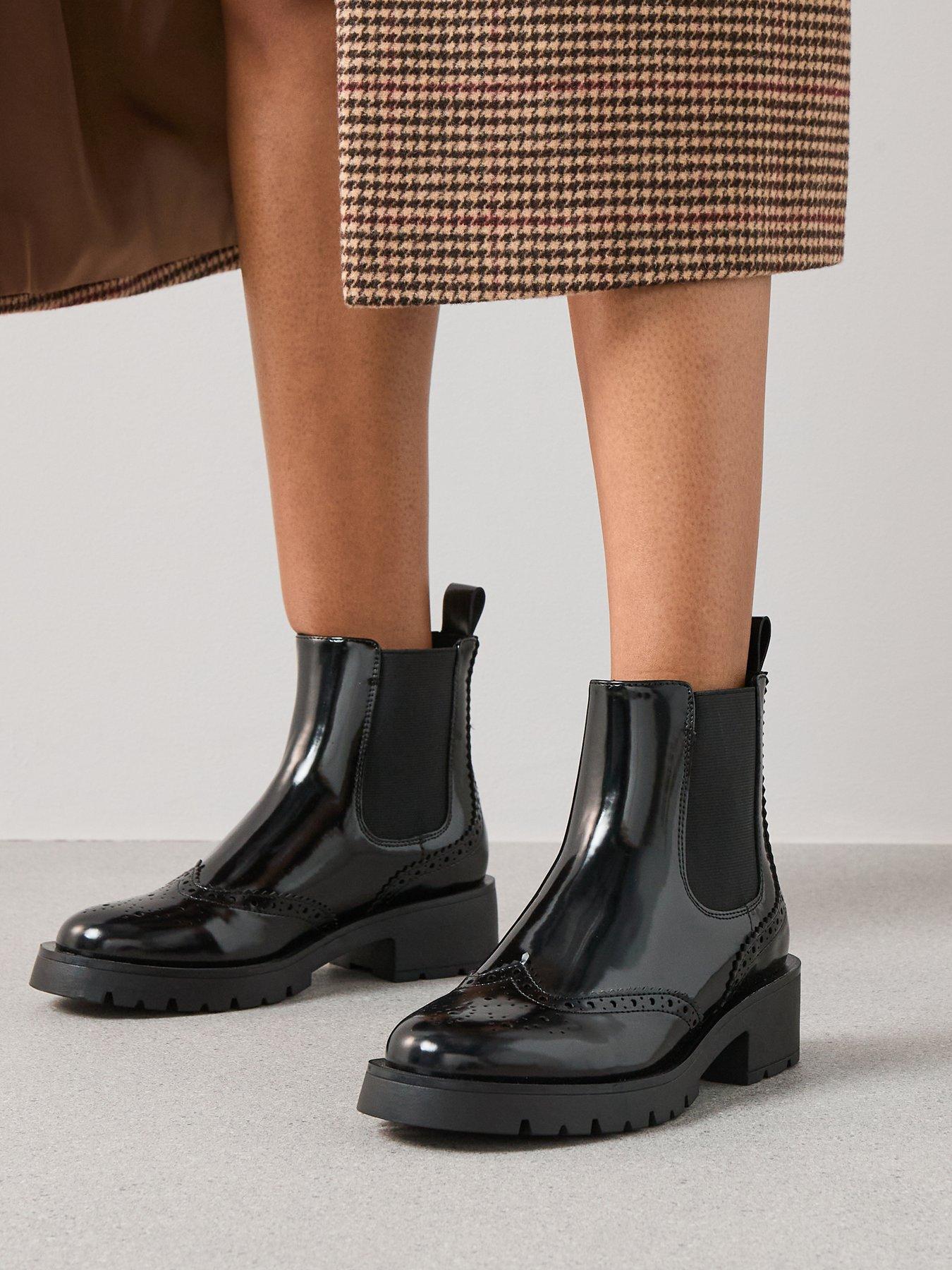 V by Very Brogue Ankle Boot - Black