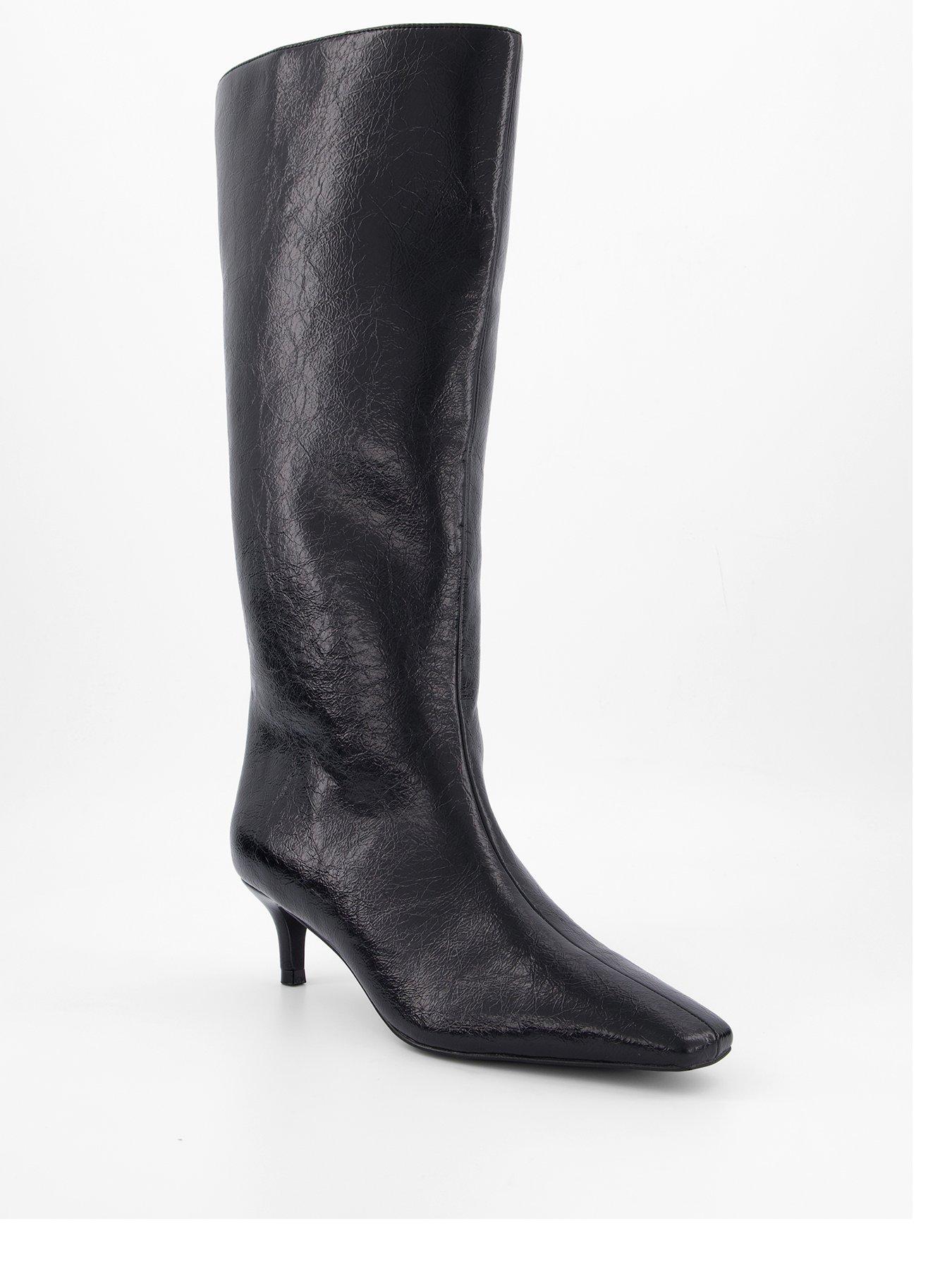 Image 2 of 6 of V by Very Pull On Knee High Boot - Black