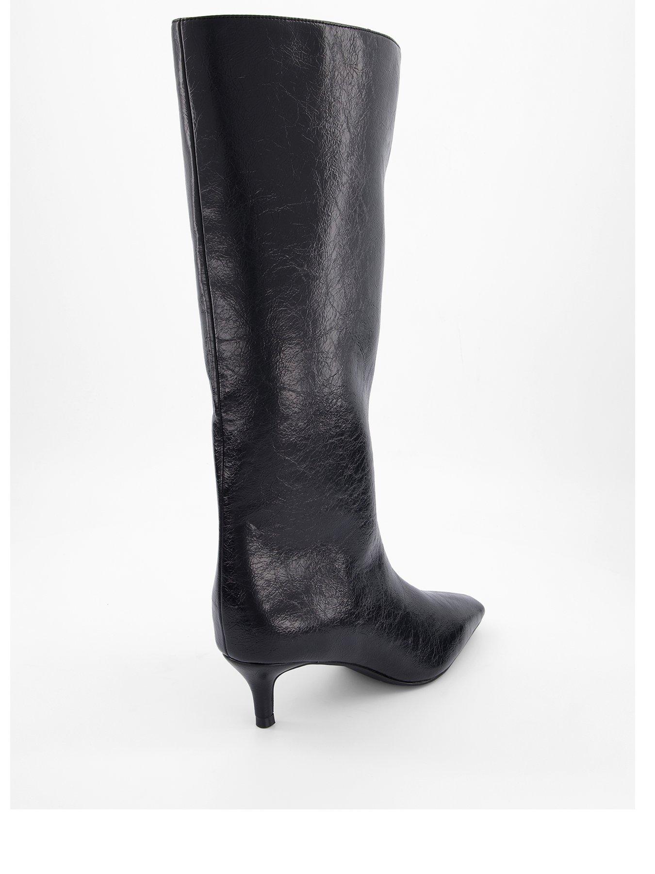 Image 3 of 6 of V by Very Pull On Knee High Boot - Black