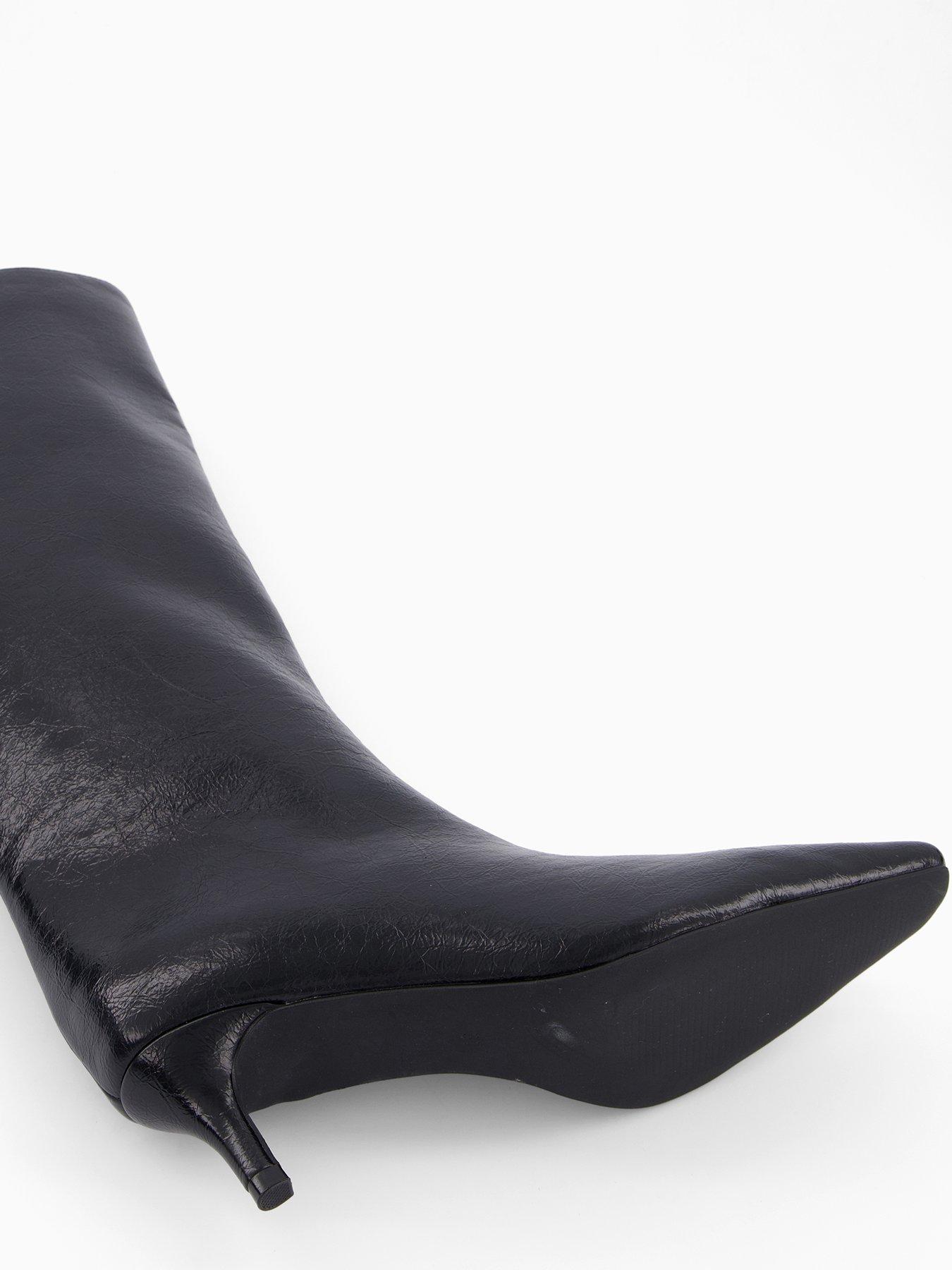 Image 5 of 6 of V by Very Pull On Knee High Boot - Black