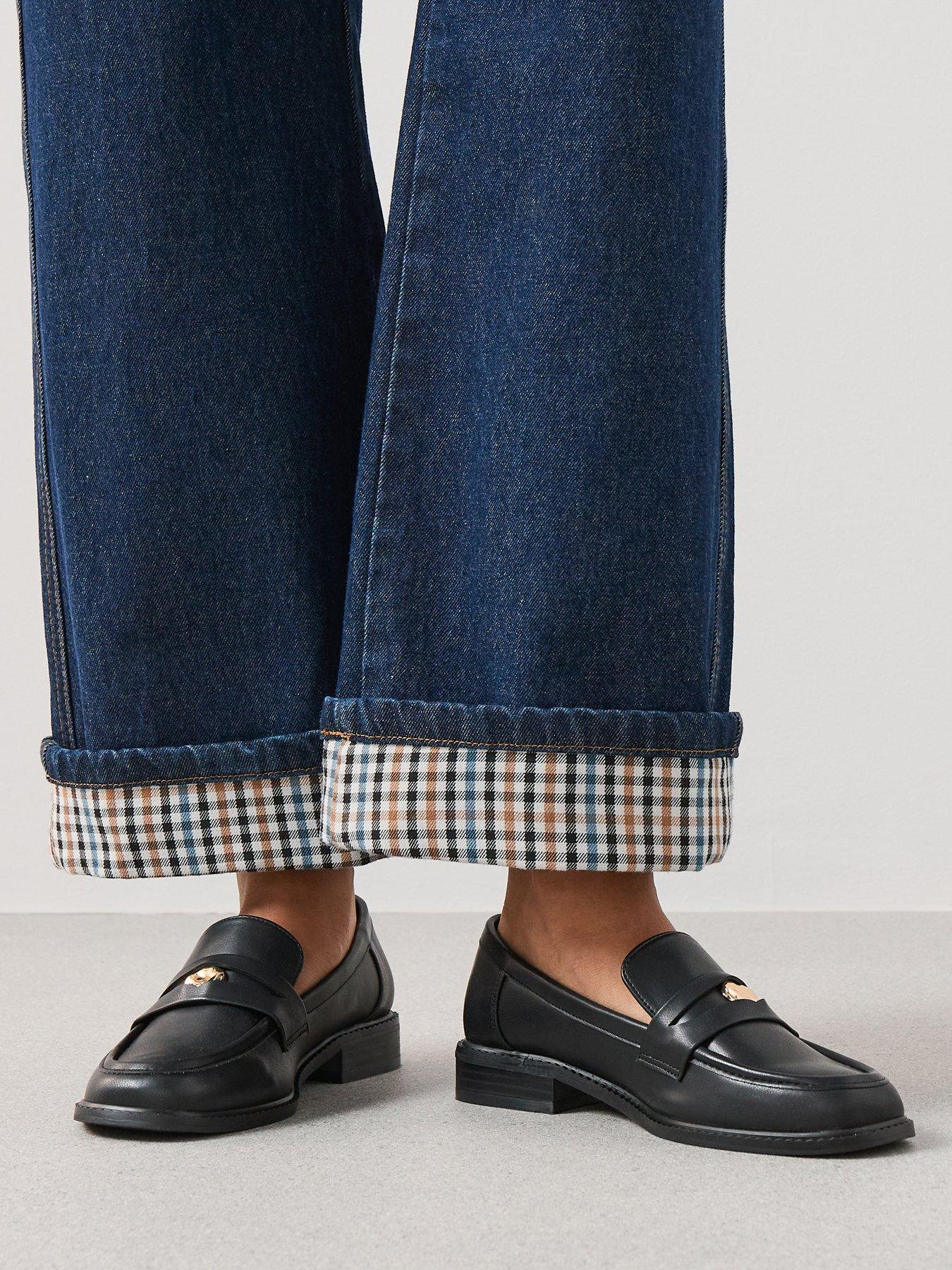 The Very Collection Wide Fit Penny Loafer - Black