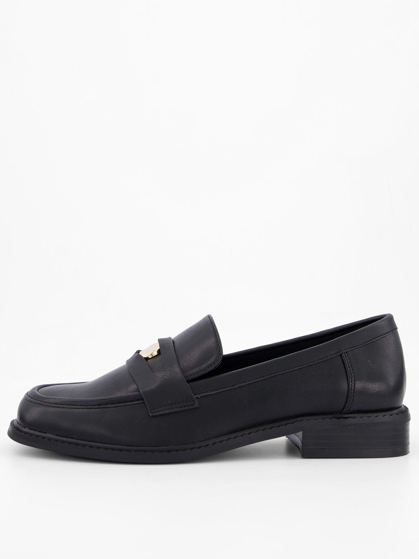 Image 2 of 7 of The Very Collection Wide Fit Penny Loafer - Black