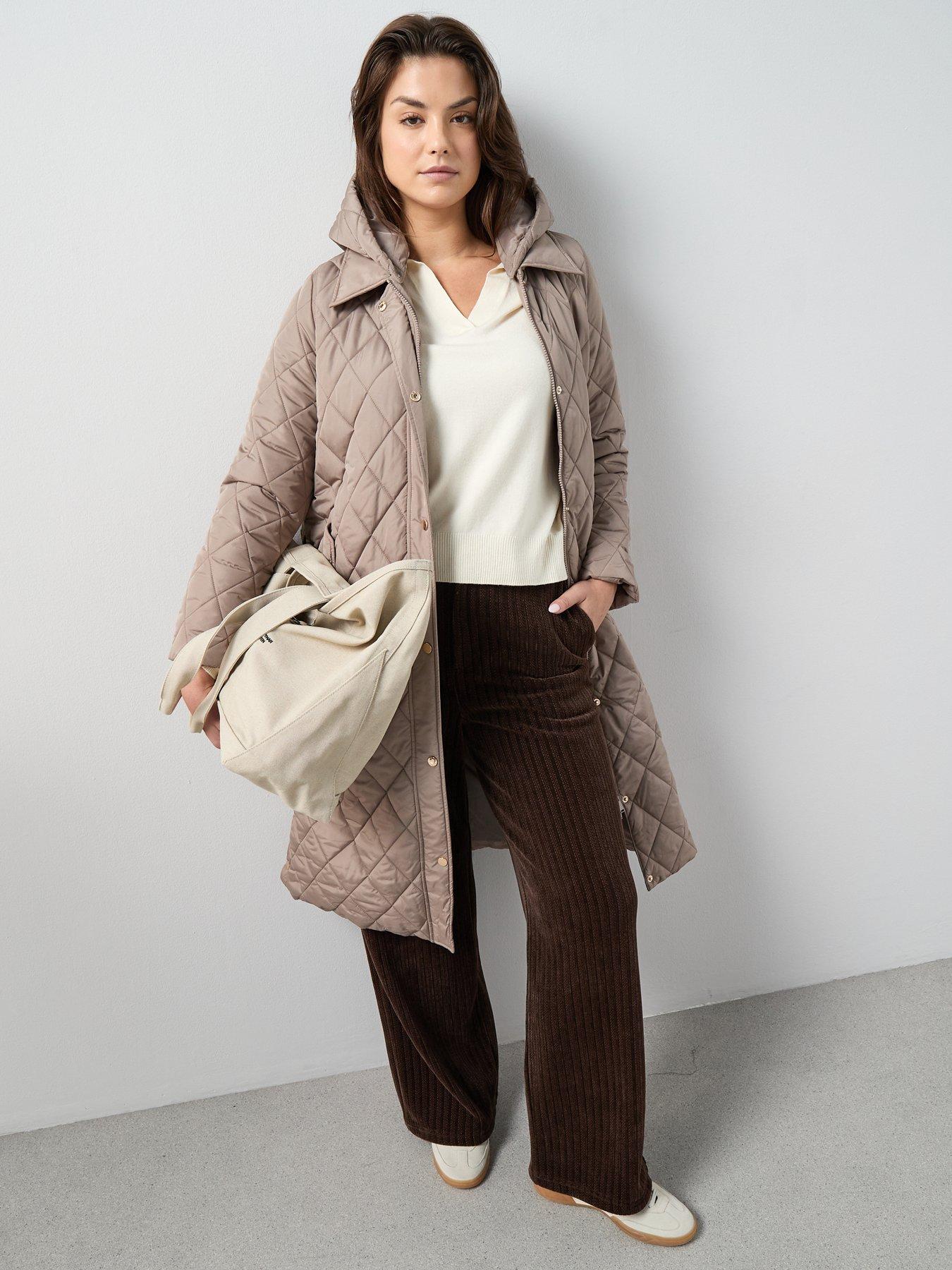 Image 3 of 6 of The Very Collection Curve Quilted Belted Coat
