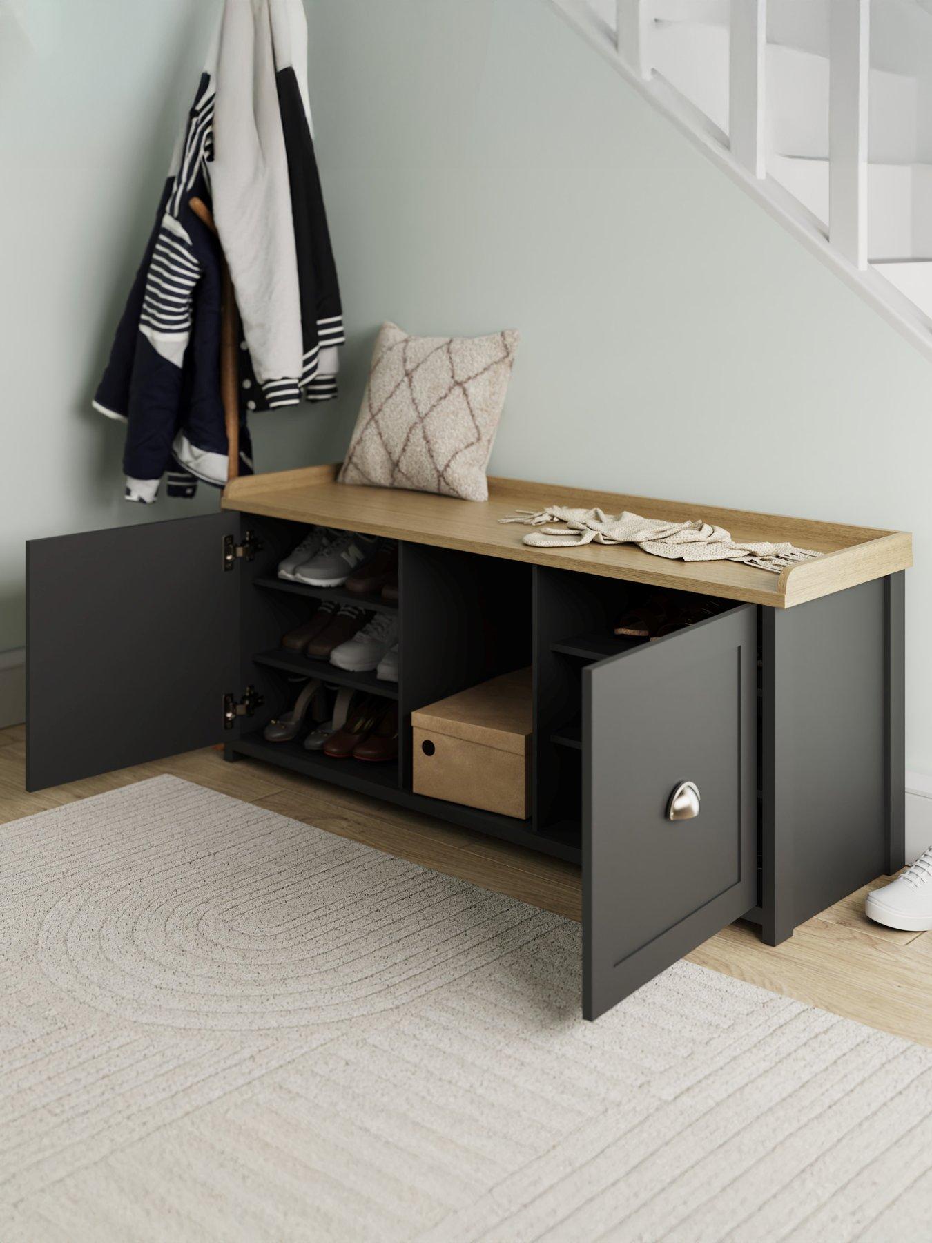 Image 5 of 7 of GFW Lancaster 2 Door Shoe Bench - FSC&reg; Certified