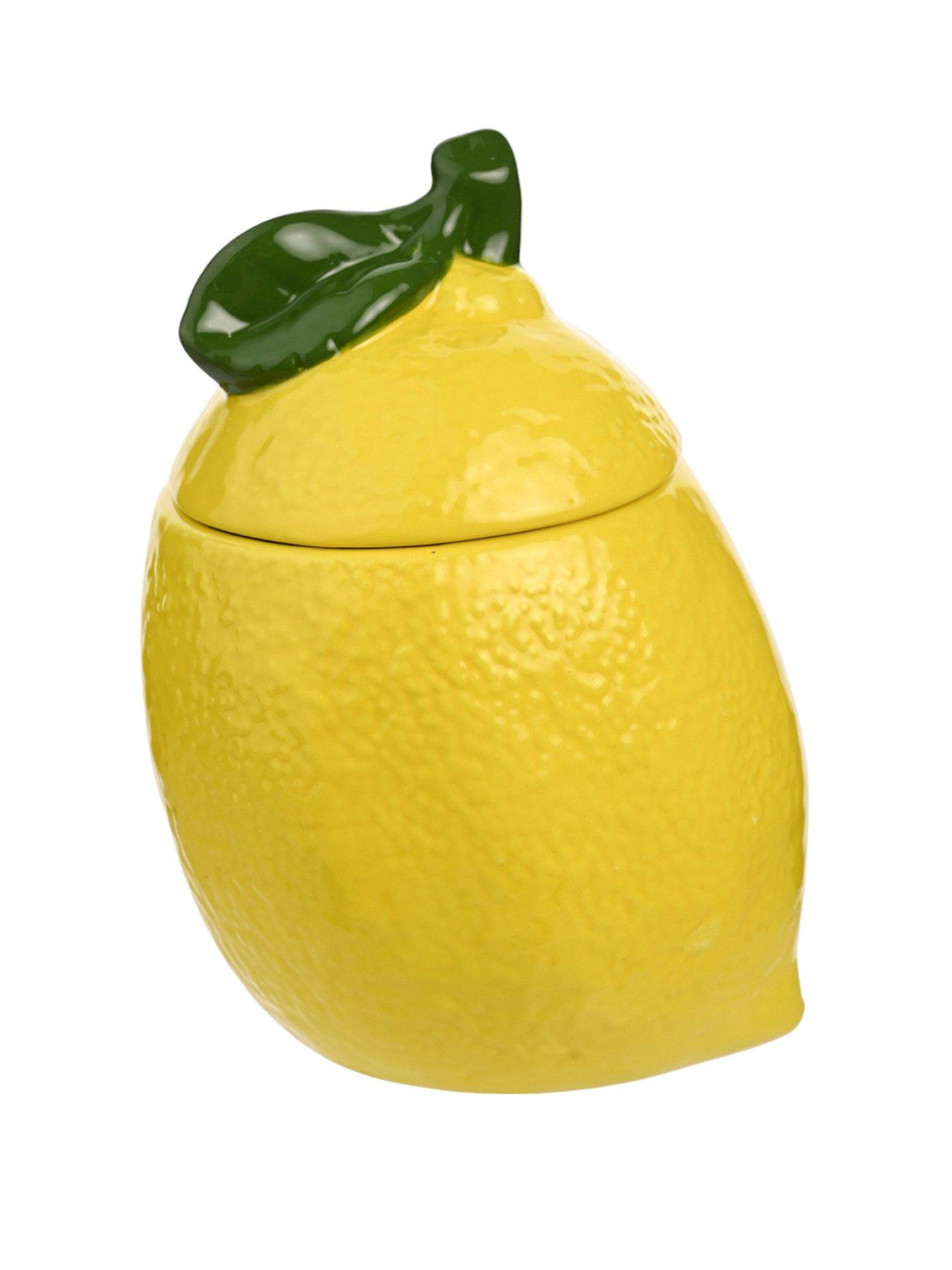 Hestia Lemon Sugar Bowl with Lid