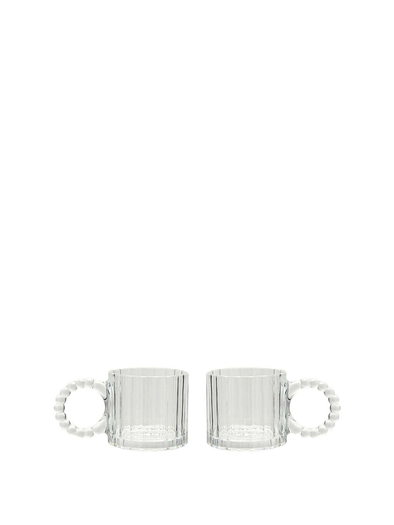 undefined Set Of 2 Clear Cups Bobble Design