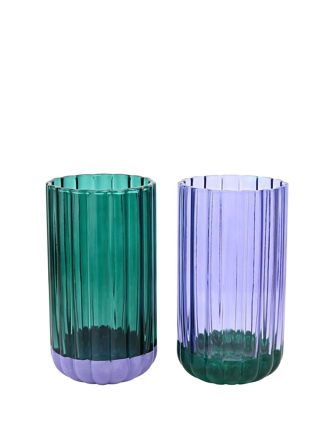 Image 2 of 2 of Hestia Raspberry Blossom Set of 2 Tumbler Glasses