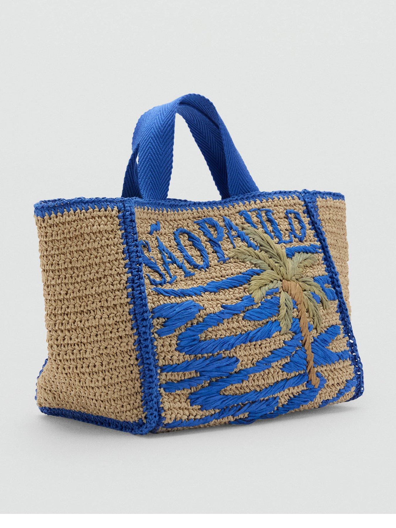 undefined Girls Straw Shoulder Bag - Beige